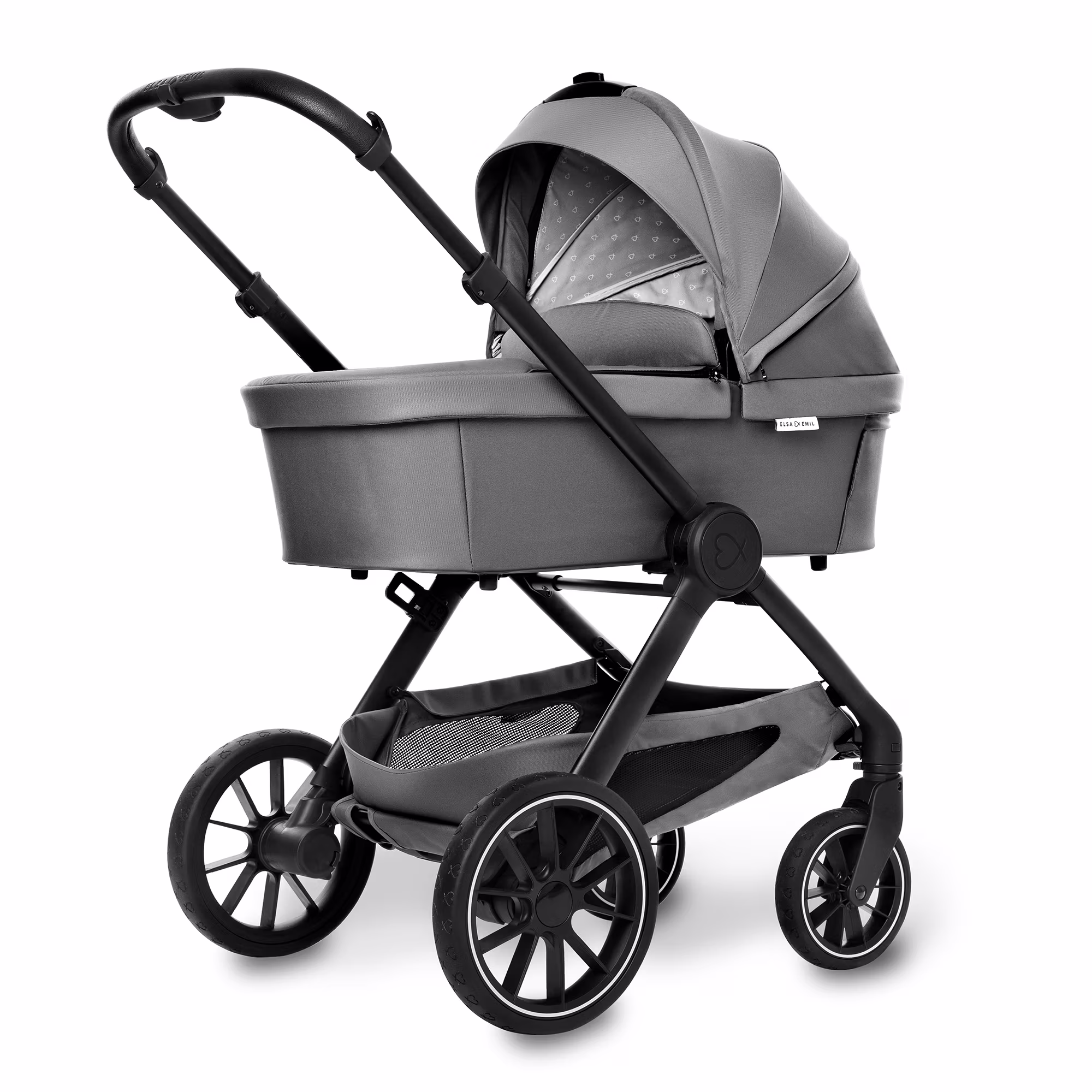 Set ELSA & EMIL Kinderwagen Krokodilgrün mit Organizer - Jamouz