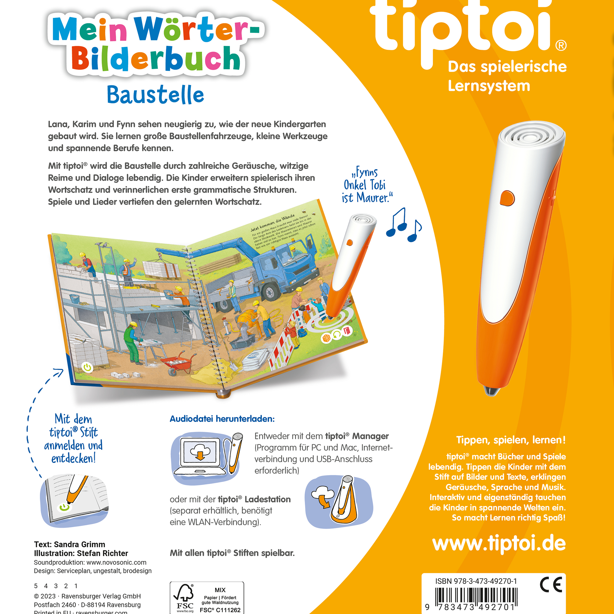 tiptoi® Mein Wörter-Bilderbuch Baustelle - Jamouz