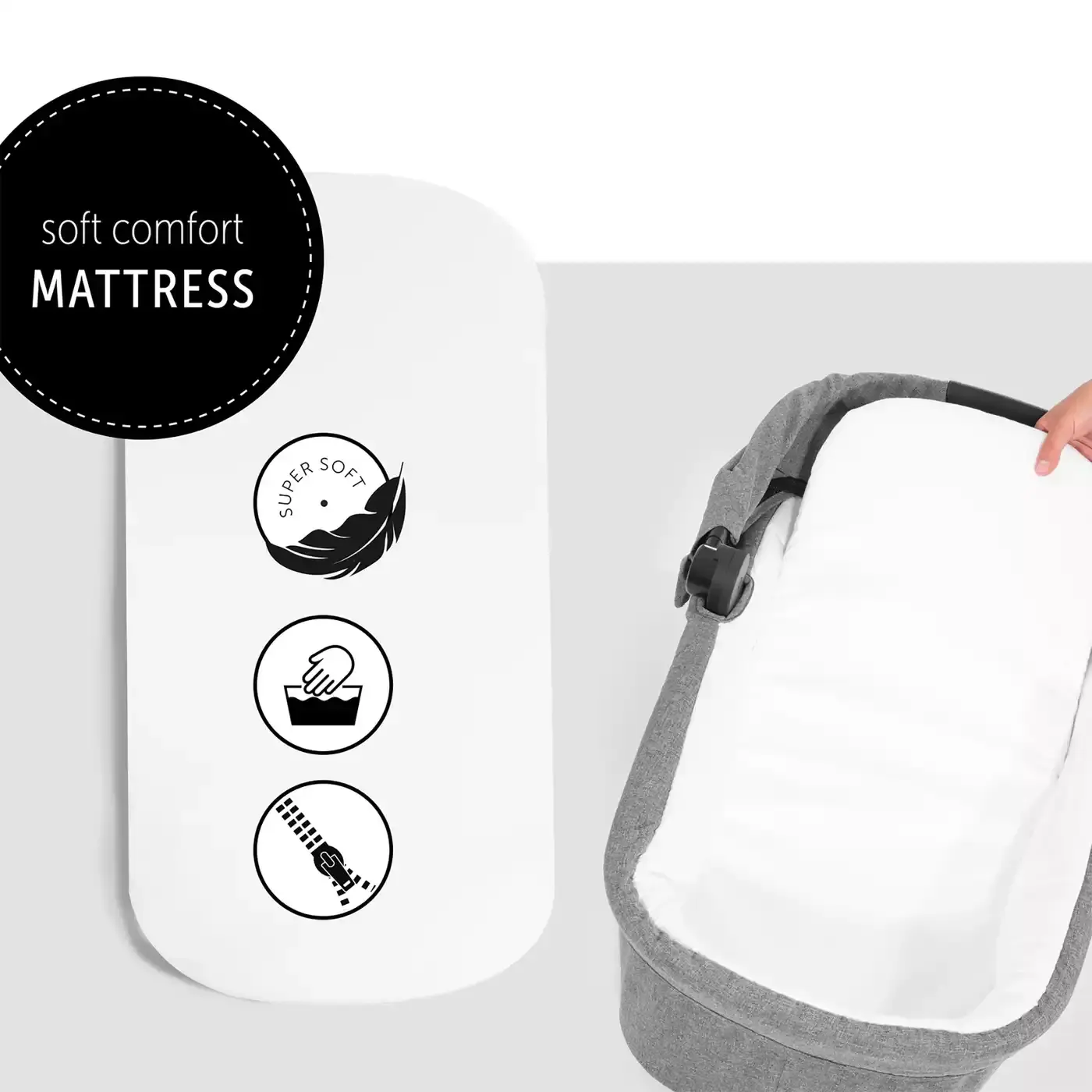 Colibri Pram Melange Grey - Jamouz