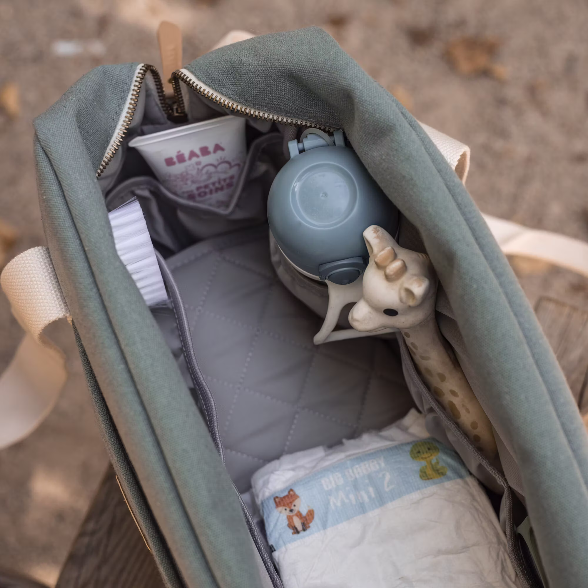 Wickeltasche Paris Sage Green - Jamouz