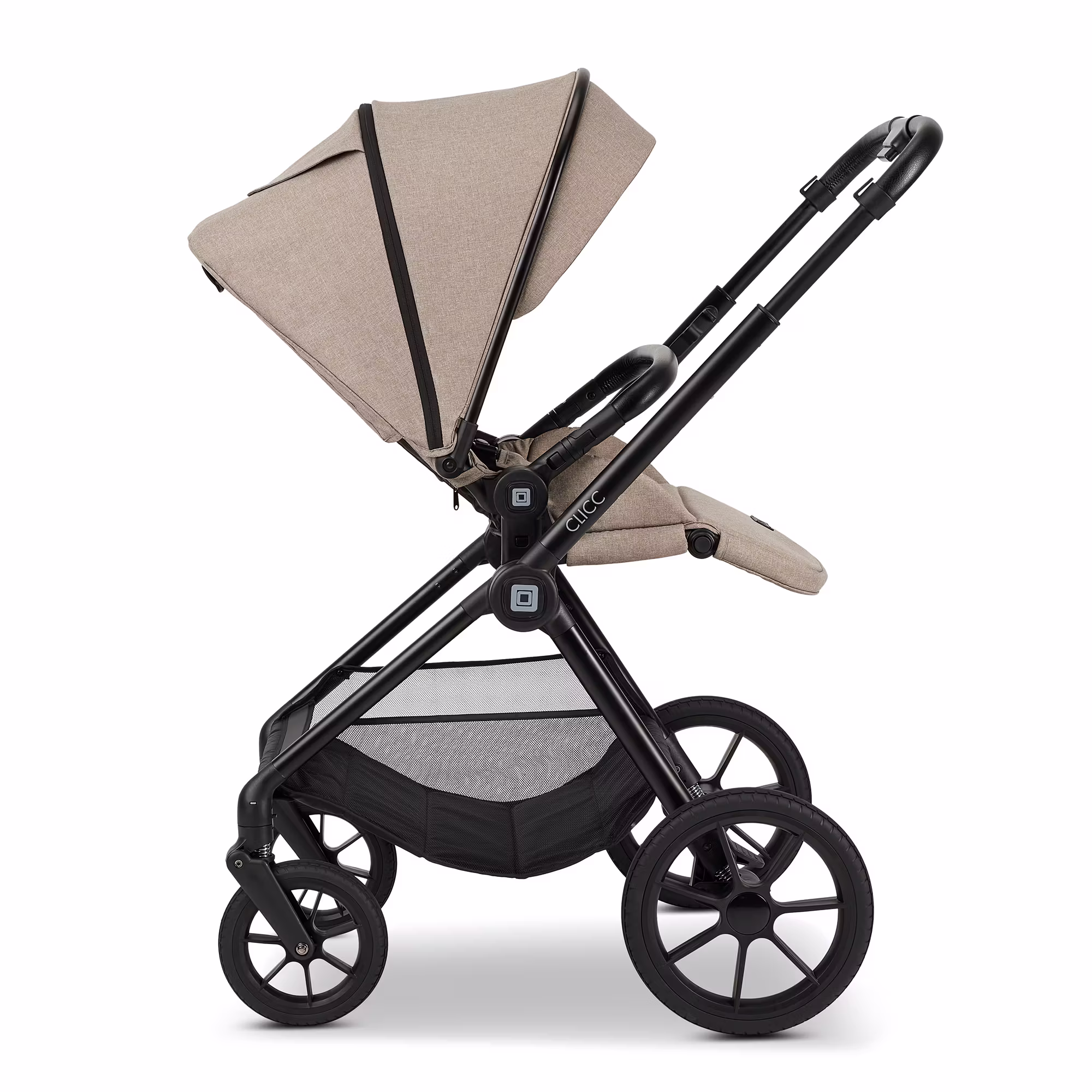 CLICC Set Black Melange mit Babyschale Cosmo - Jamouz