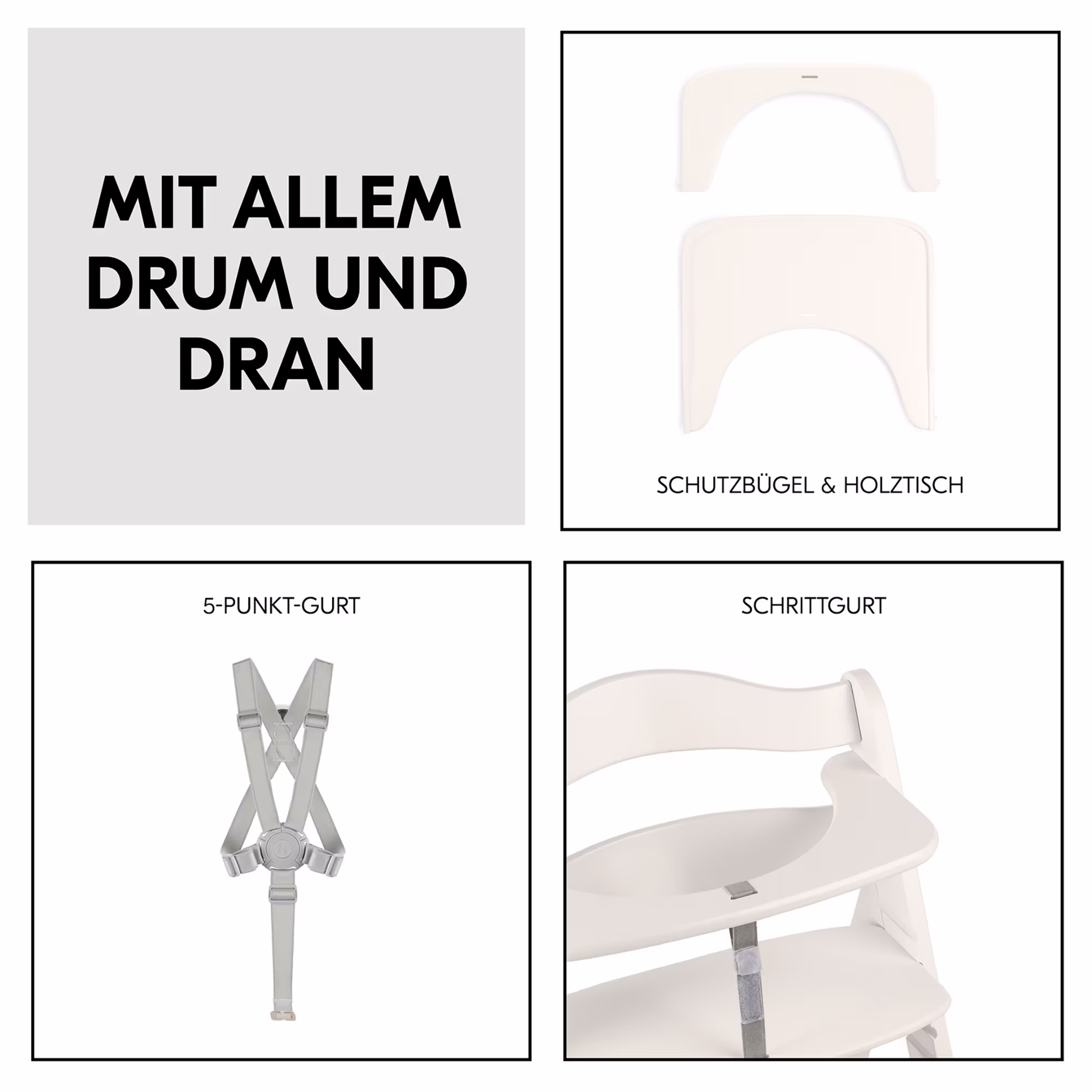 Beta+ White mit Sitzauflage Anthrazit - Jamouz