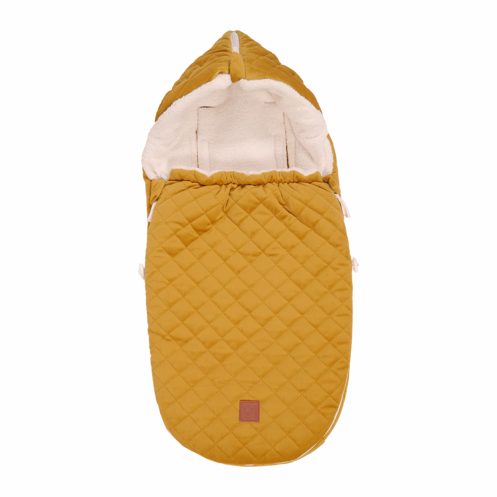 Fußsack Velvet Hoody Mustard Yellow - Jamouz