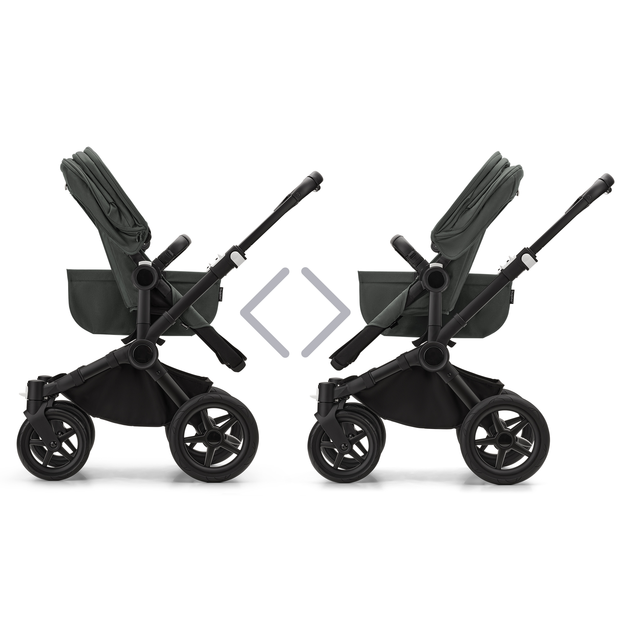 Donkey 5 Mono-Kinderwagen, erweiterbar, Forest Green - Jamouz