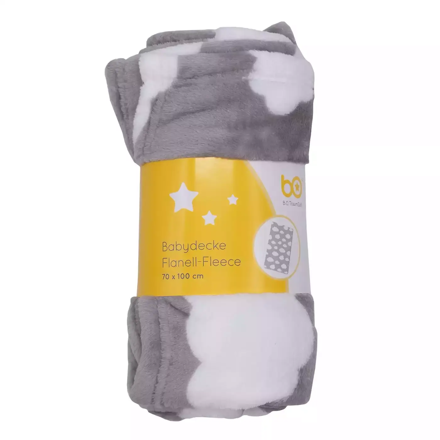 Flanell-Fleece Babydecke Wölkchen - Jamouz