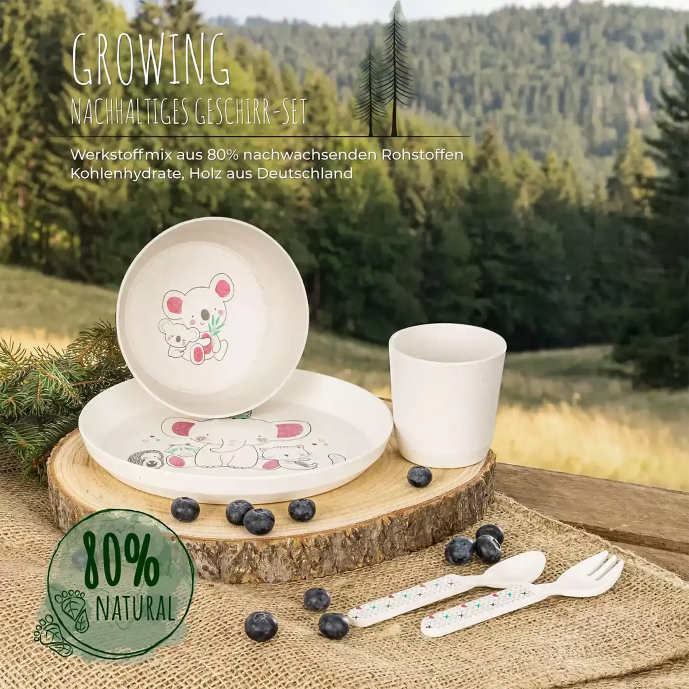 Growing Geschirr-Set Lovely Friends - Jamouz