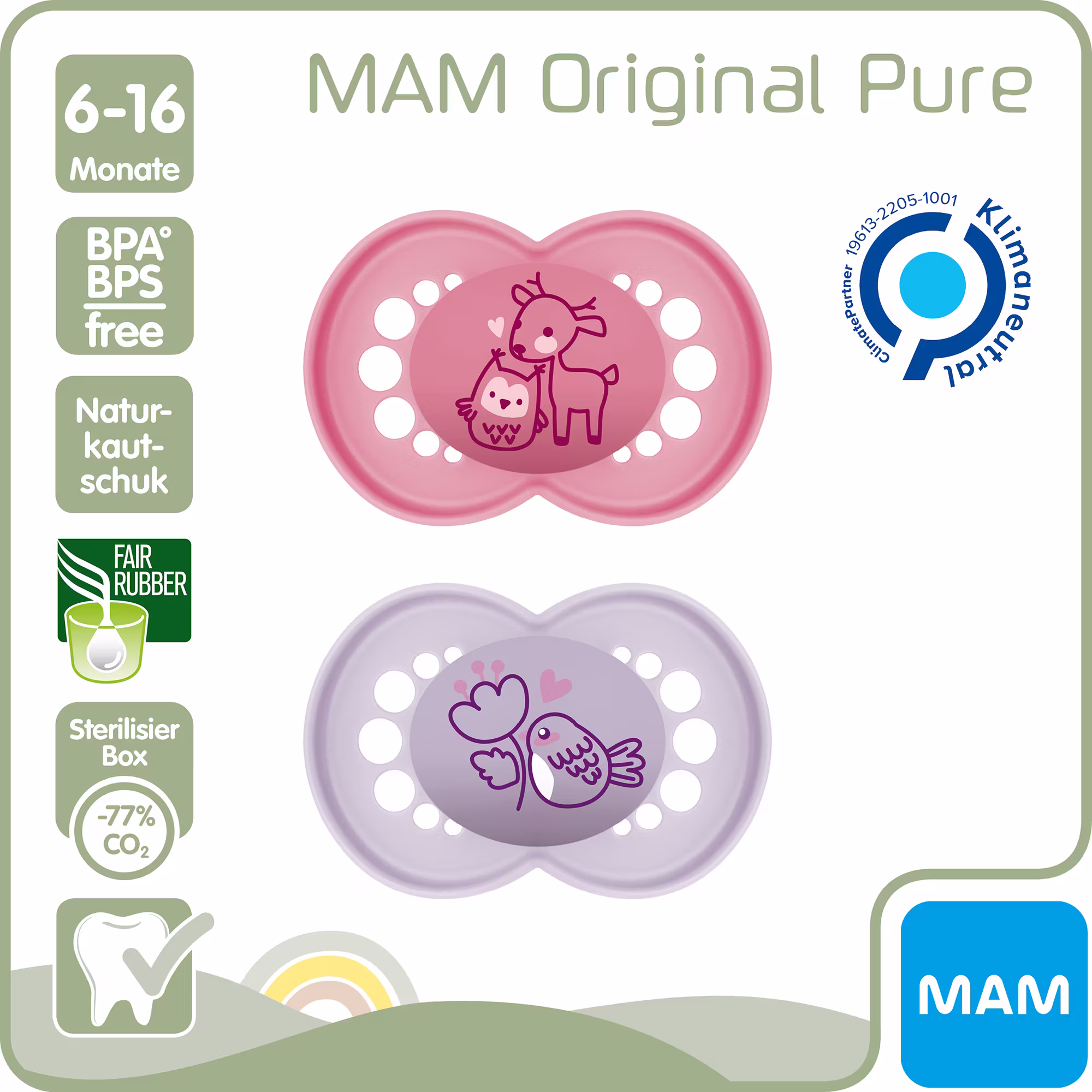 Original matt Latex 6 - 16 Monate 2 Stück Wolf/Hase - Jamouz