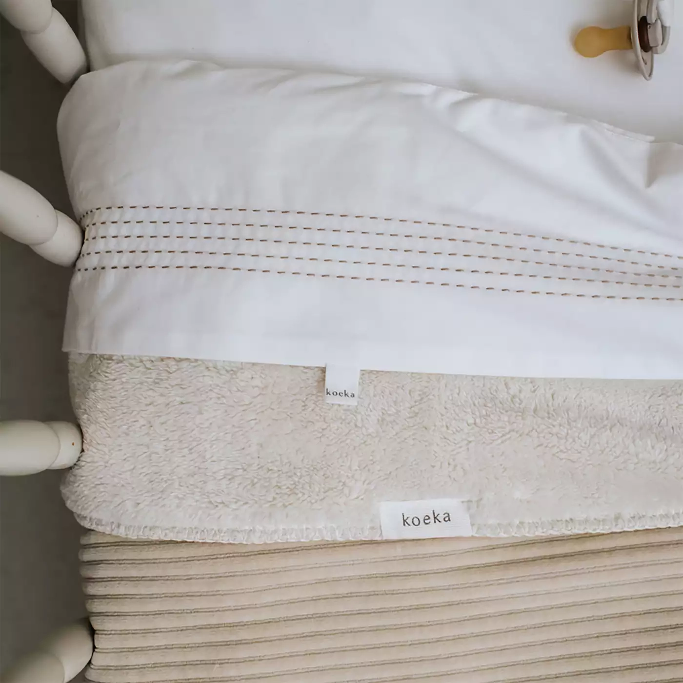 Babydecke Plüsch Vik Sand - Jamouz