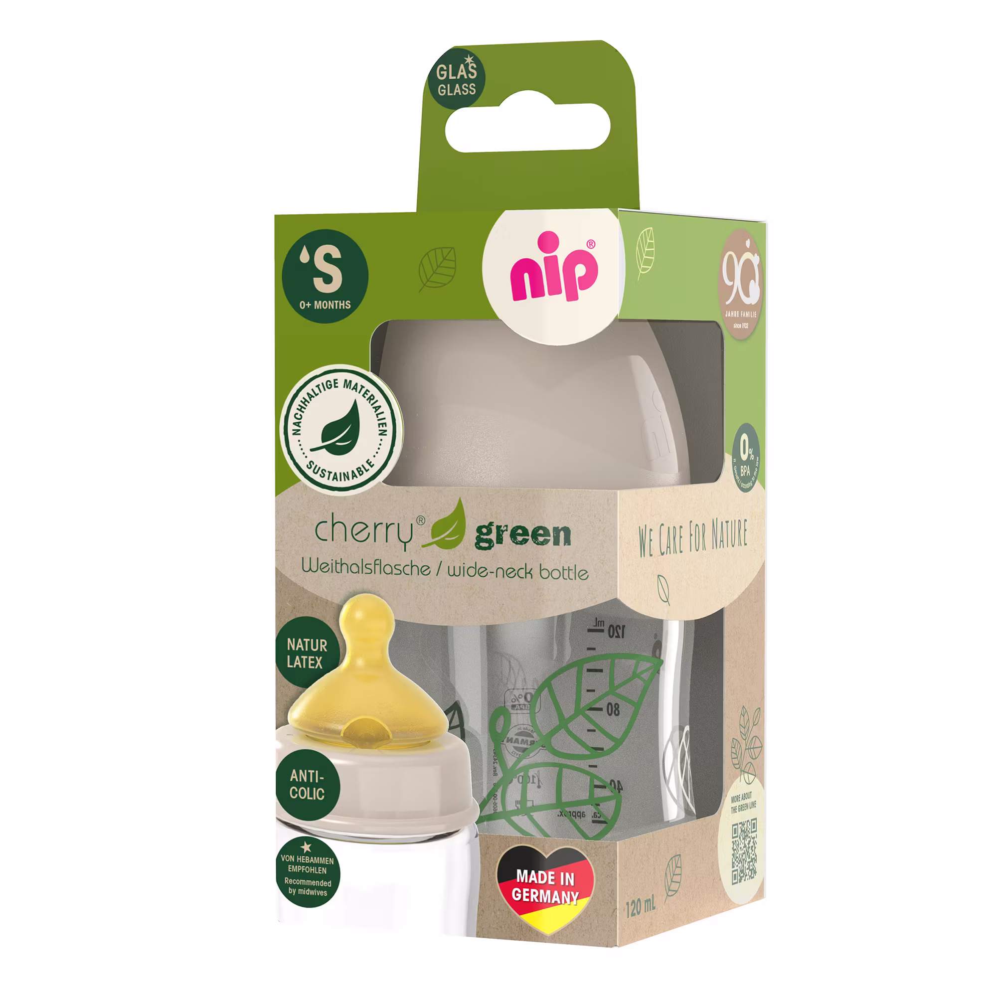 Cherry® Green Weithalsflasche 120 ml - Jamouz