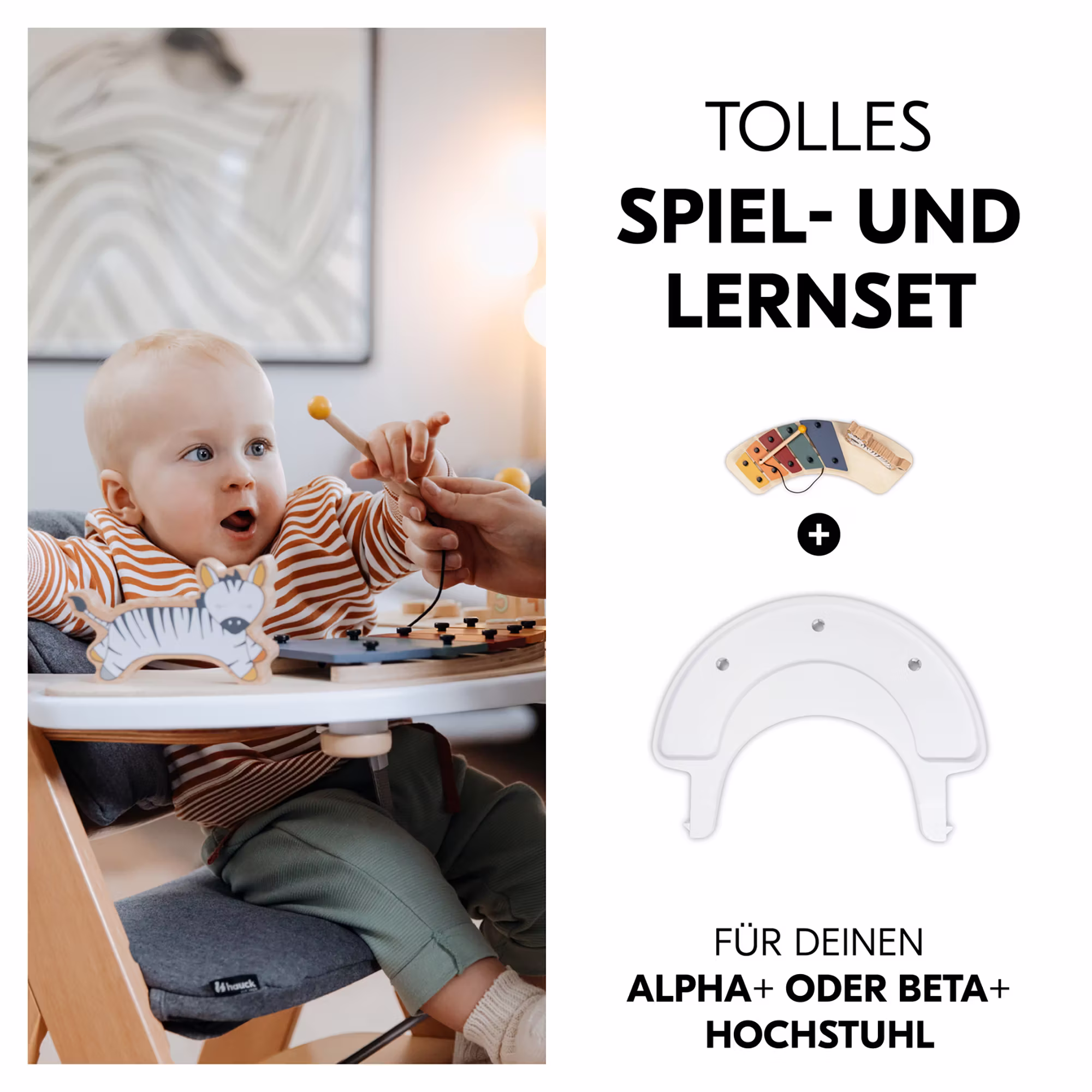 Alpha Play Music Set Zebra inkl. Play Tray White - Jamouz