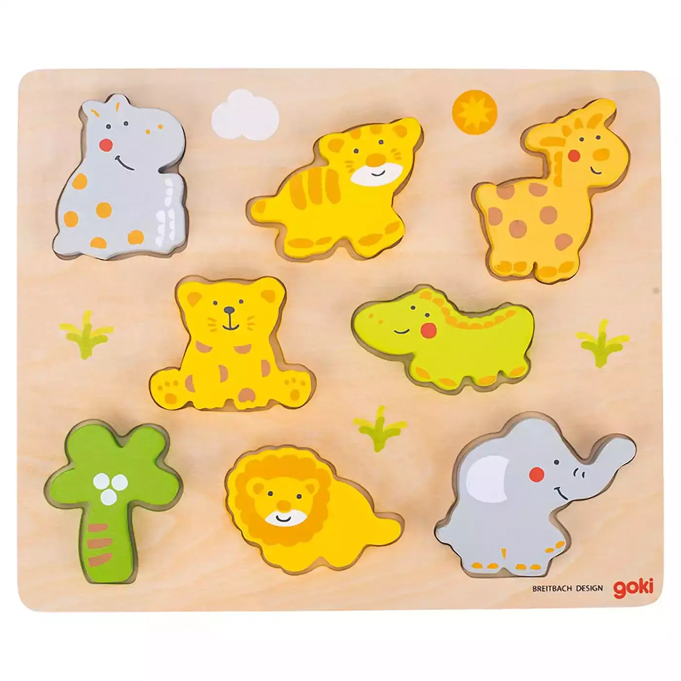 Einlegepuzzle Wilde Tiere - Jamouz