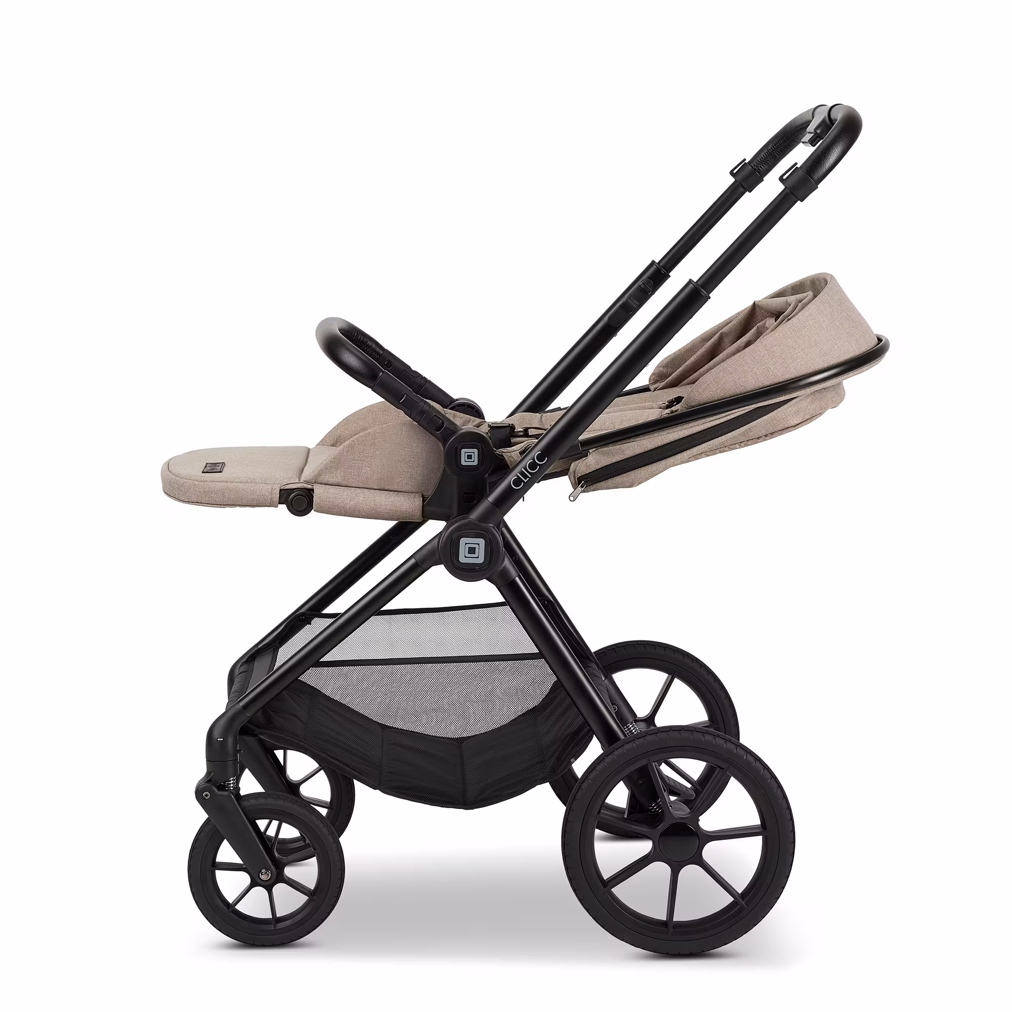 CLICC Set Black Melange mit Babyschale Cosmo - Jamouz