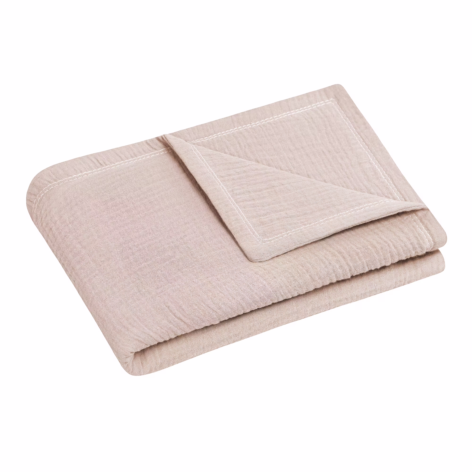 Kuscheldecke aus Baumwollmusselin Sand - Jamouz