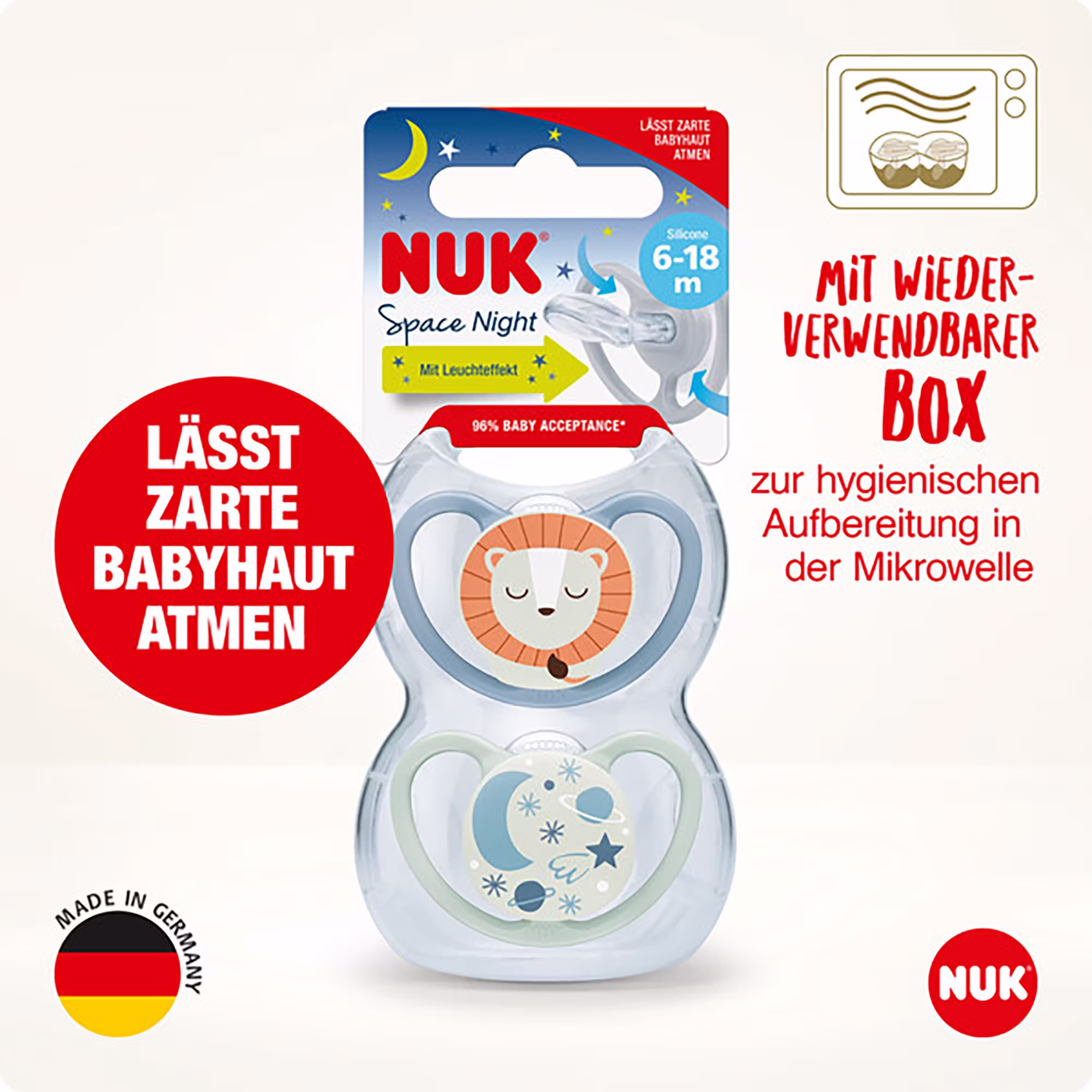 Beruhigungssauger Space Night 6-18 Monate Schaf - Jamouz