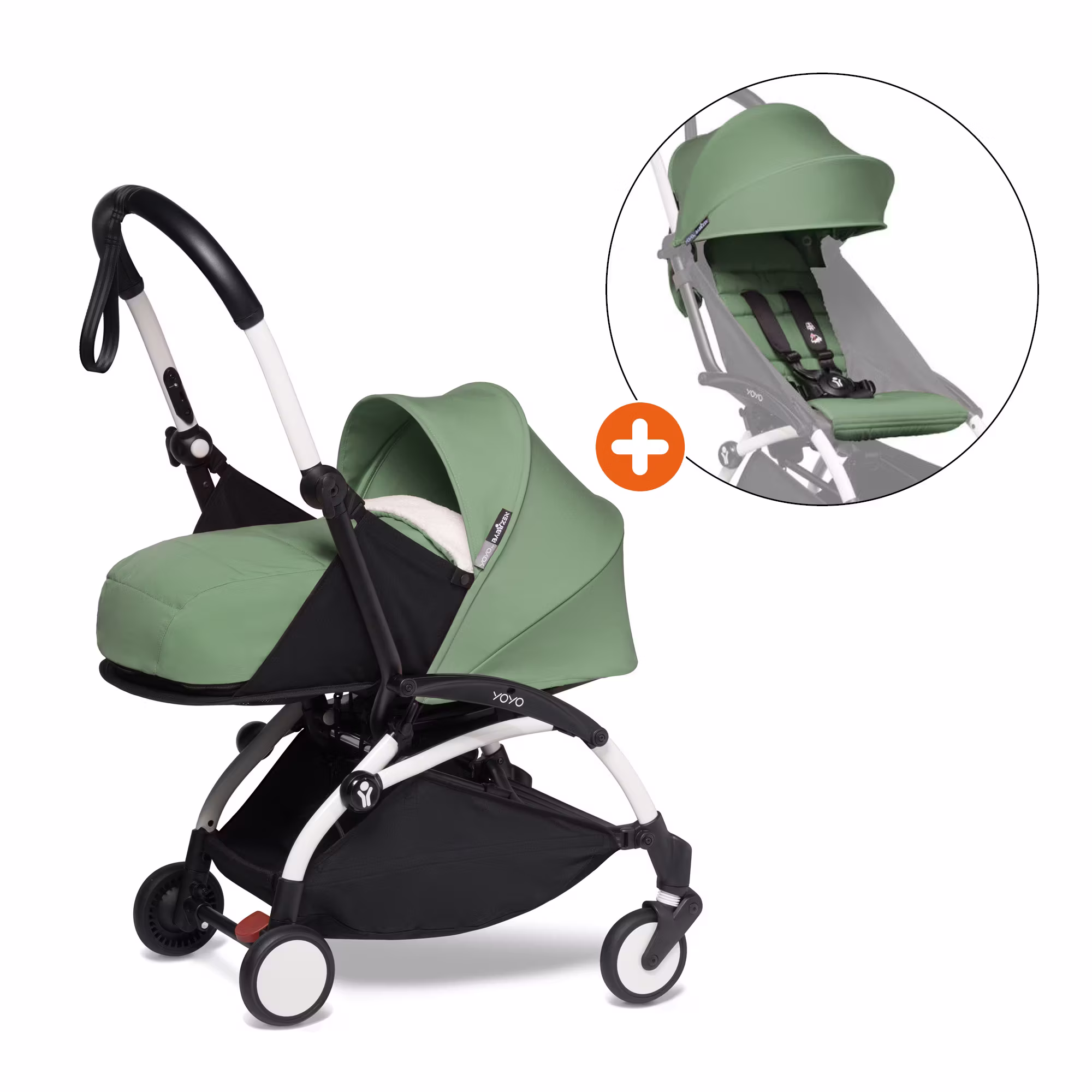 Set YOYO² Gestell und Neugeborenen-Set mit 6+ Textil-Set Aqua - Jamouz
