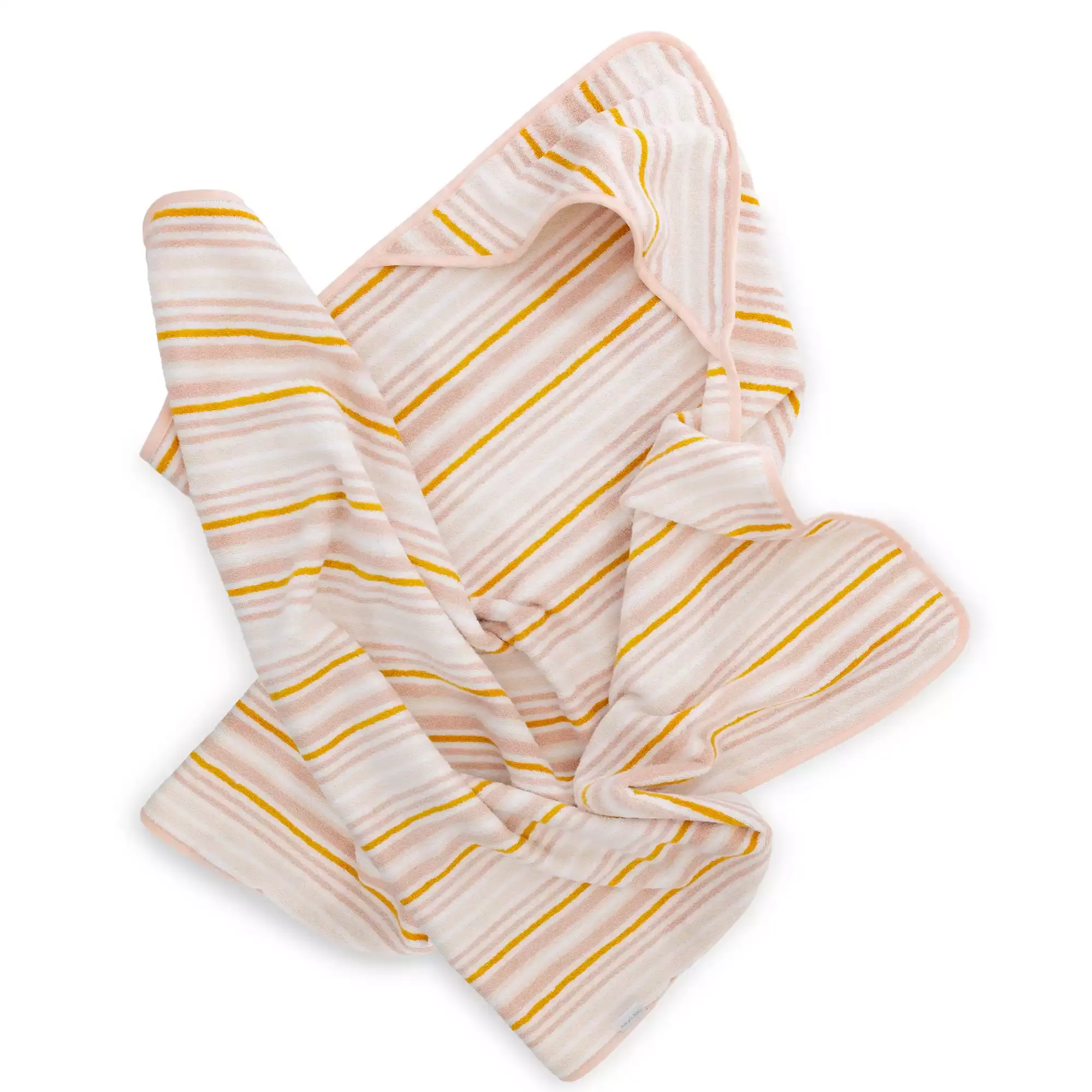Kapuzentuch Striped natur/ hellrosa - Jamouz