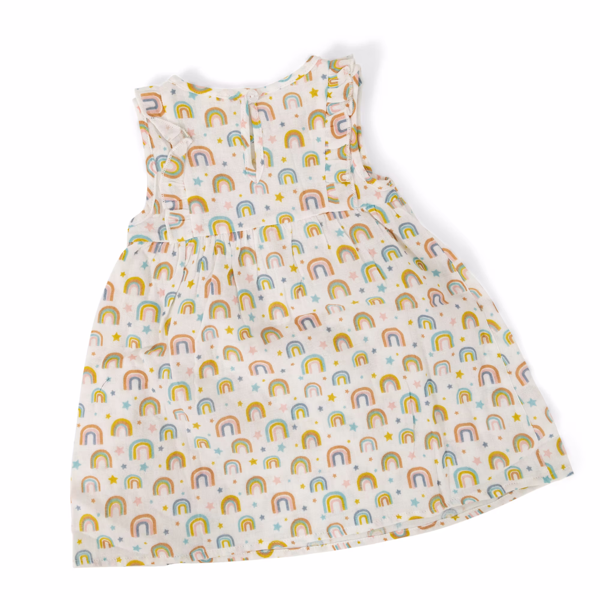 Musselin Kleid Regenbogen - Jamouz
