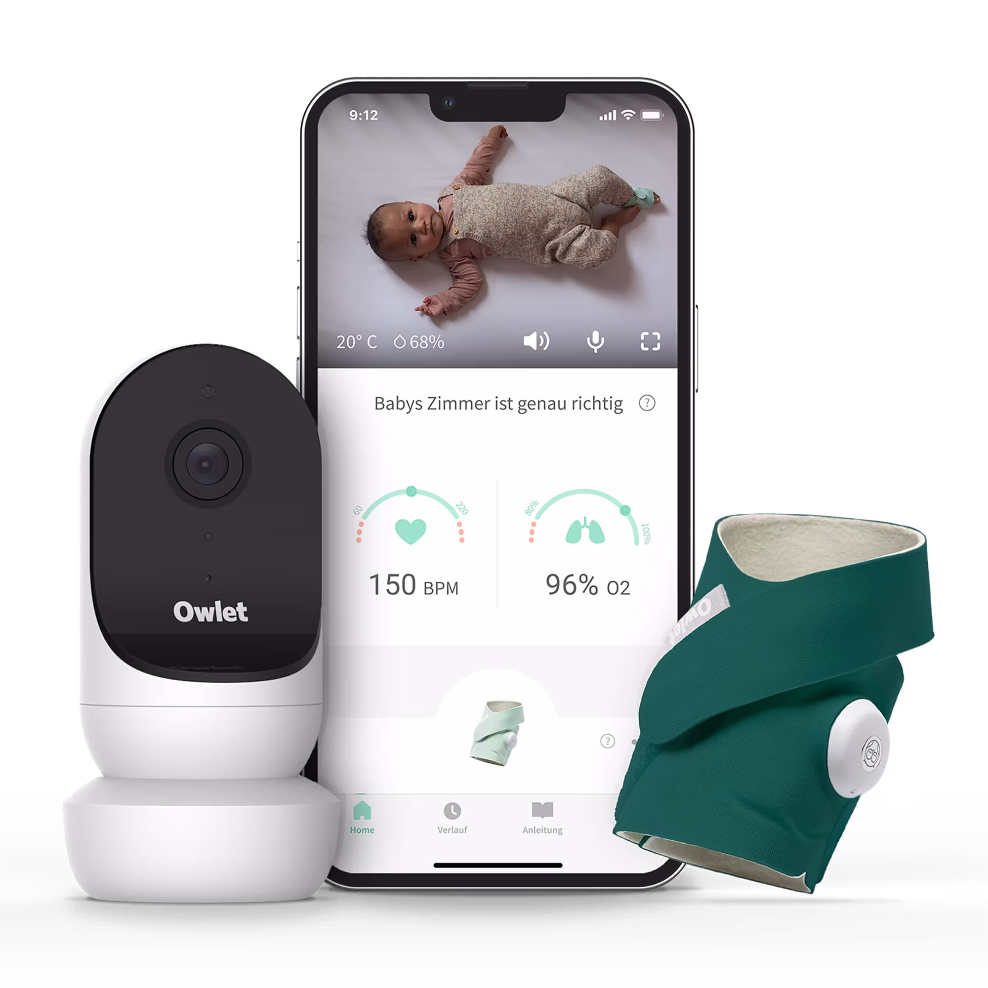 Smart Sock 3 Mint mit Owlet Cam 2 - Jamouz