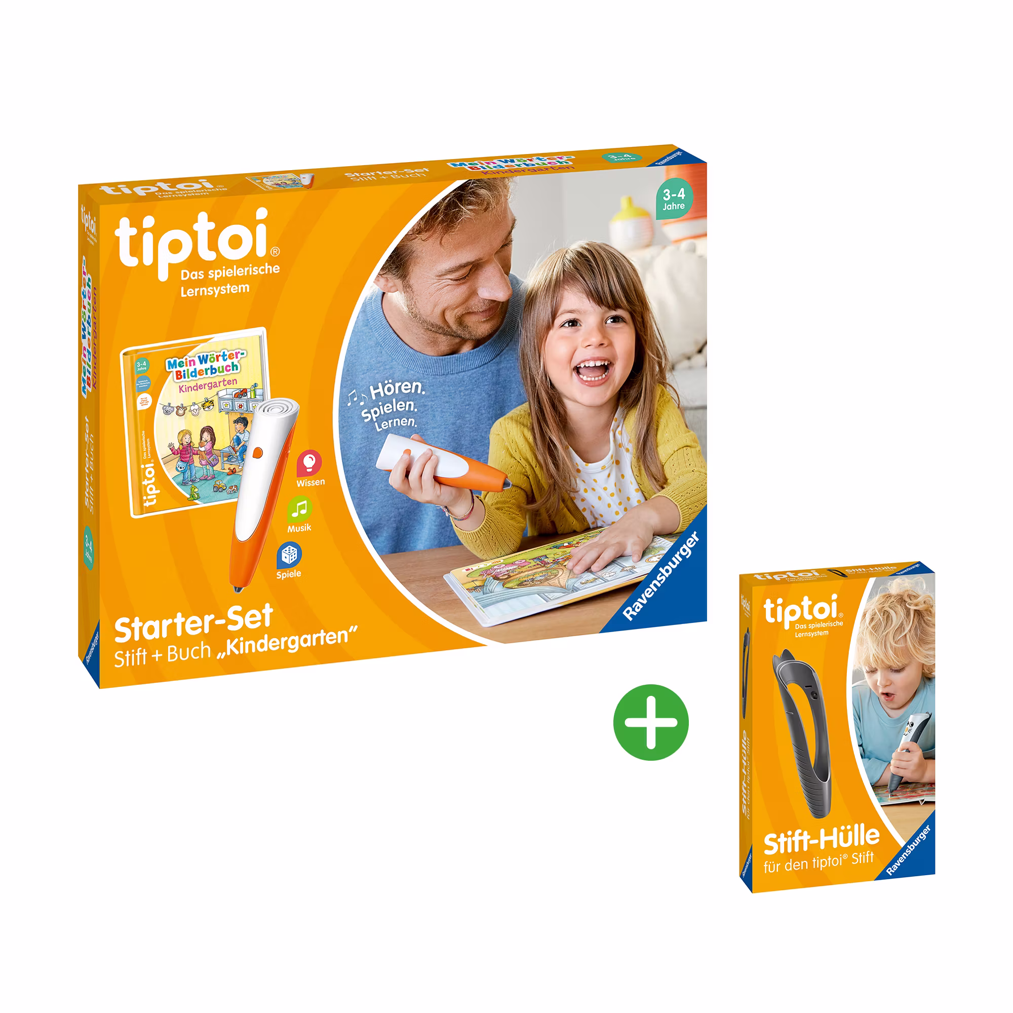 Set tiptoi® Starter-Set: Stift + Buch Kindergarten mit tiptoi® Stift-Hülle - Jamouz