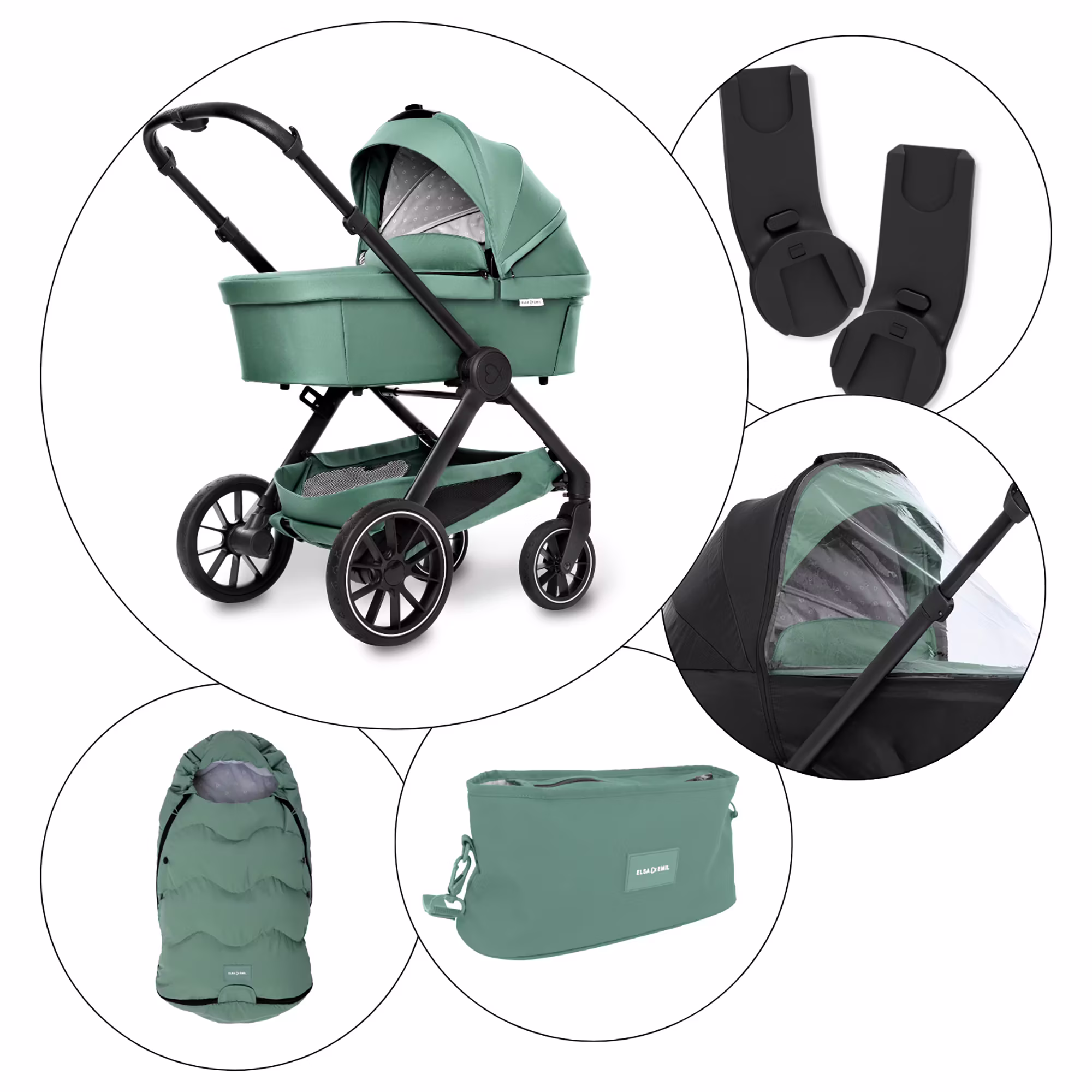 Elsa & Emil Starter-Set Krokodilgrün - Jamouz