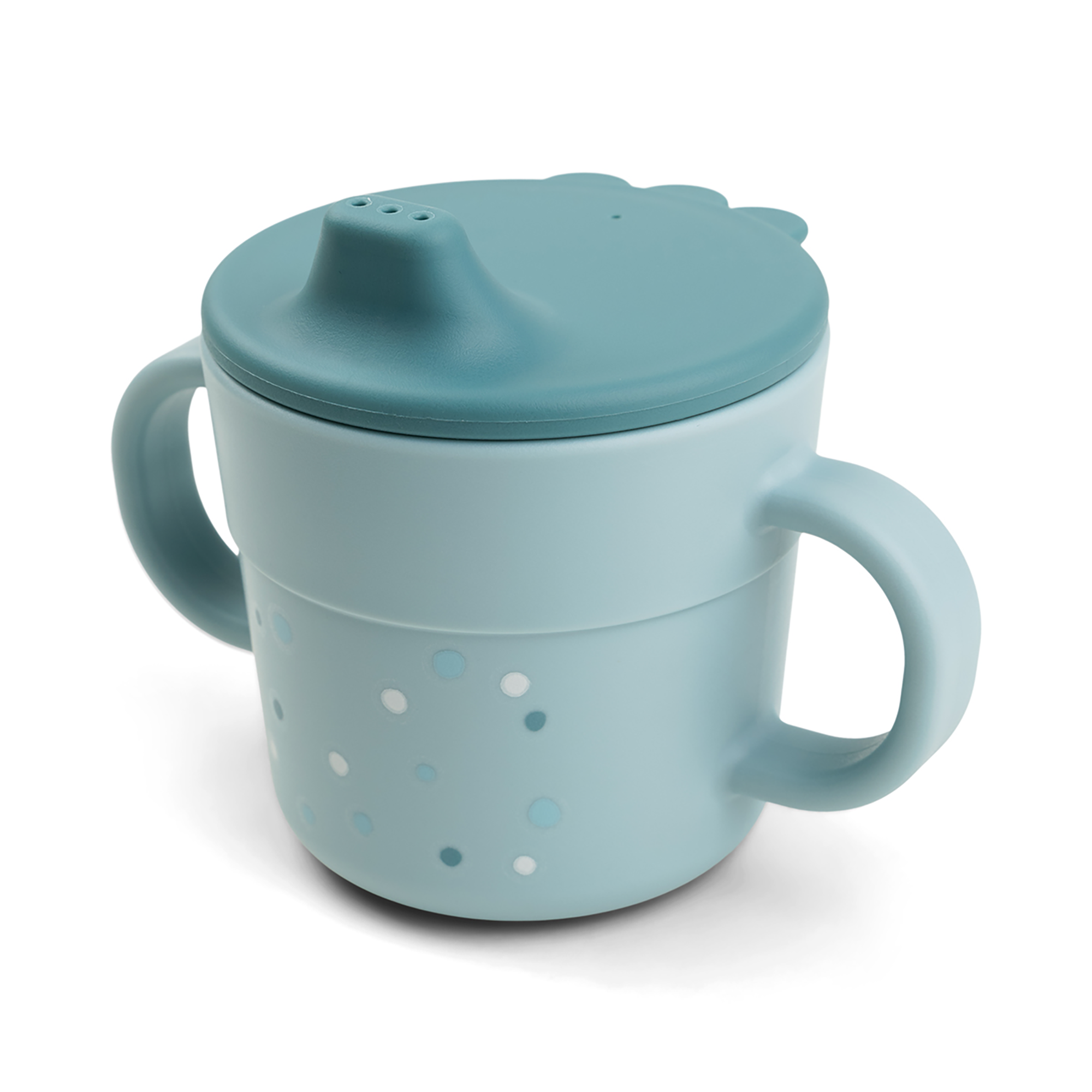 Foodie Trinklernbecher Happy Dots Blau - Jamouz
