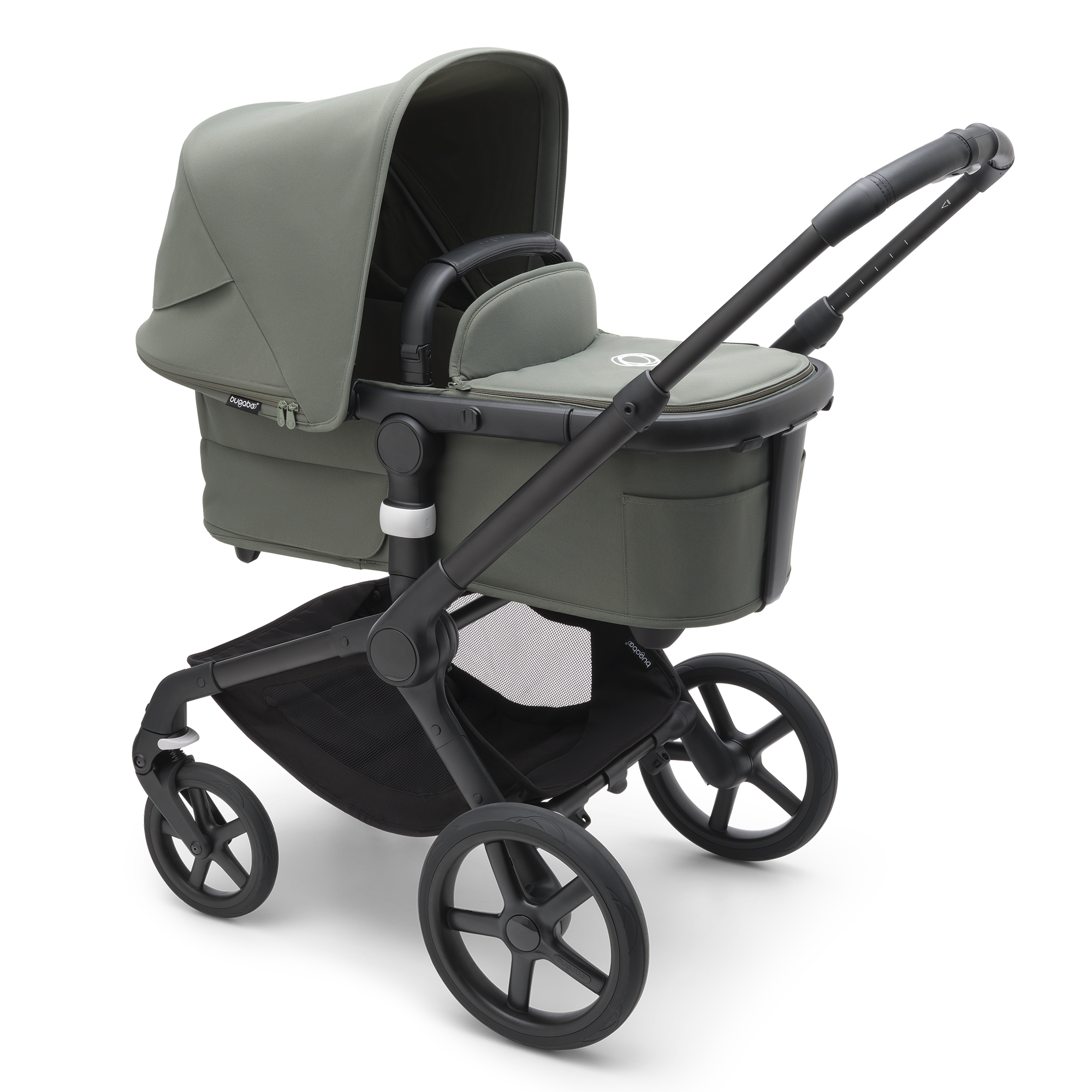 Fox 5 2-in-1 Komfort-Kinderwagen Schwarz/Forest Green - Jamouz
