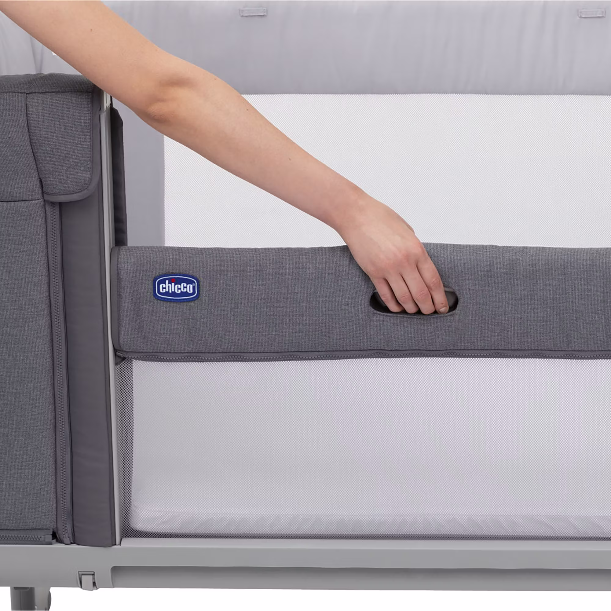 Beistellbett NEXT2ME Forever Slate Grey - Jamouz