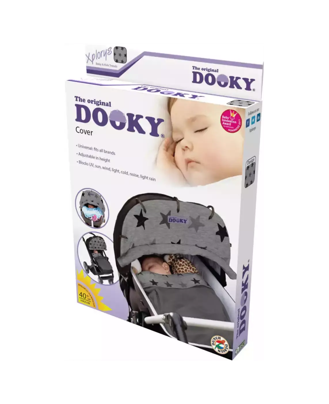 Dooky Cover Grey Stars - Jamouz