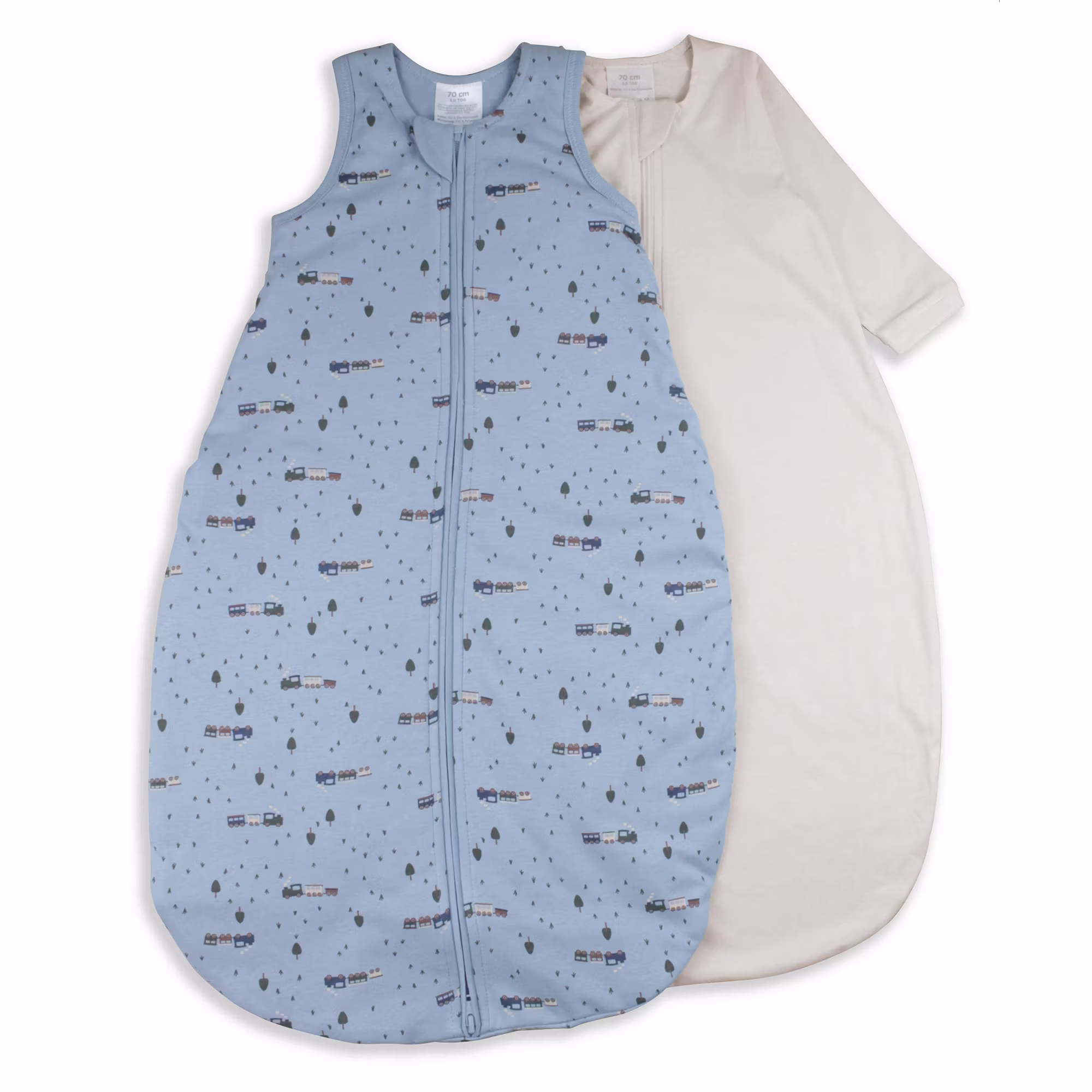 Schlafsack 2in1 Trains Blue - Jamouz