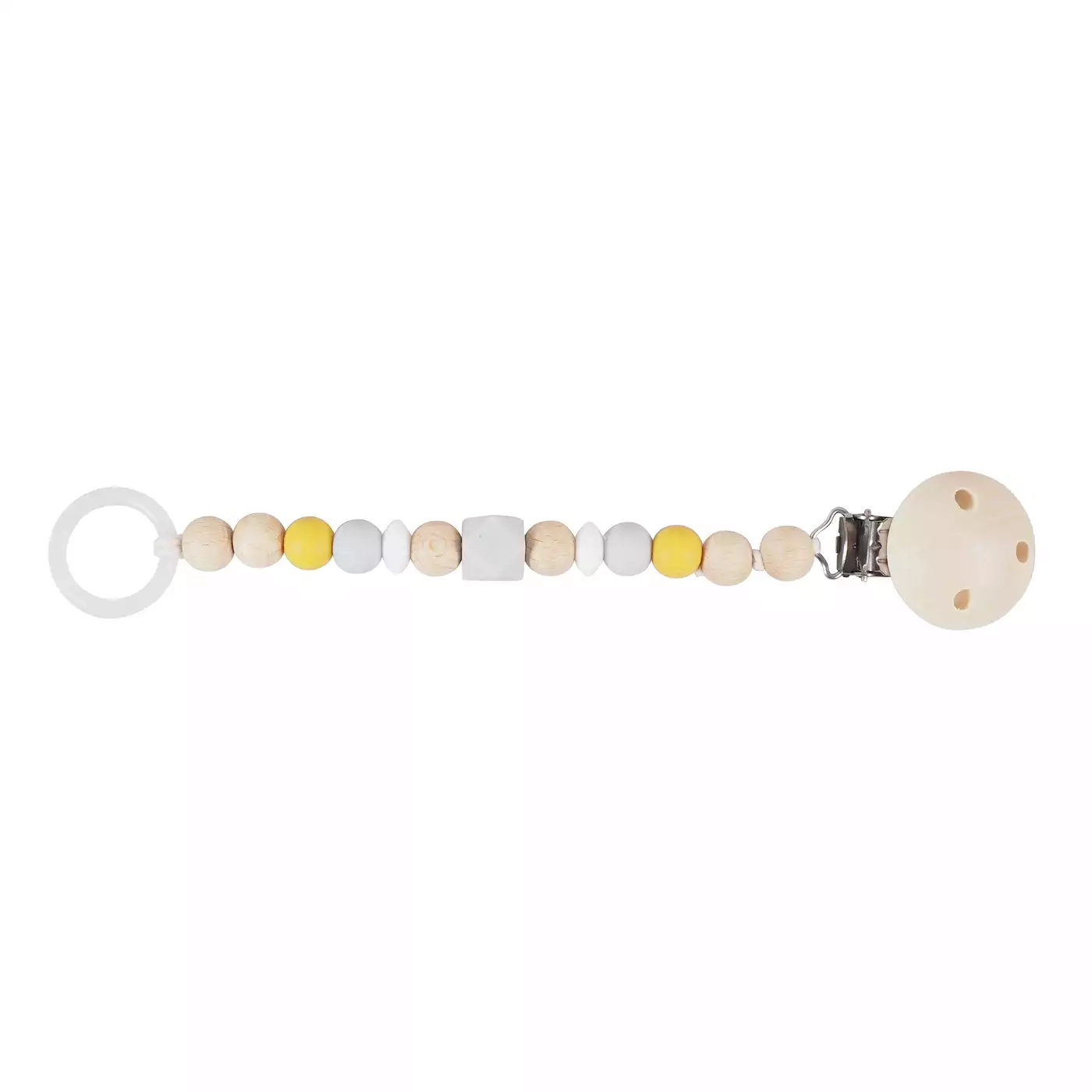 Schnullerkette Grau/ Weiß - Jamouz