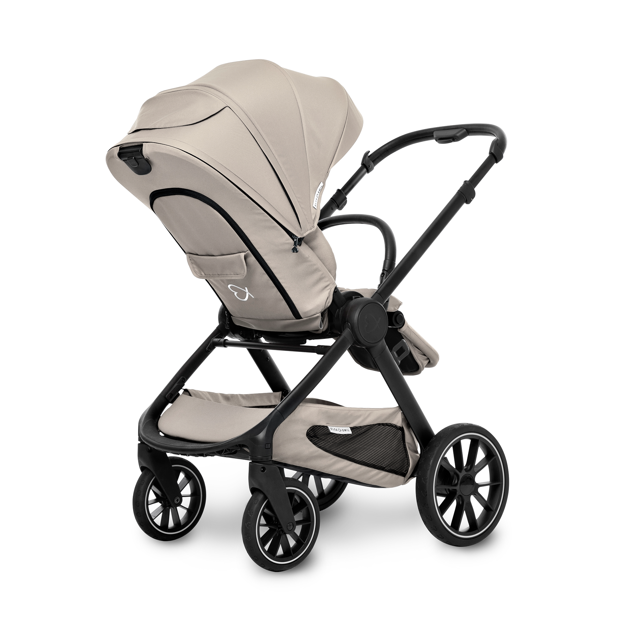 Set ELSA & EMIL Kinderwagen Krokodilgrün mit Organizer - Jamouz