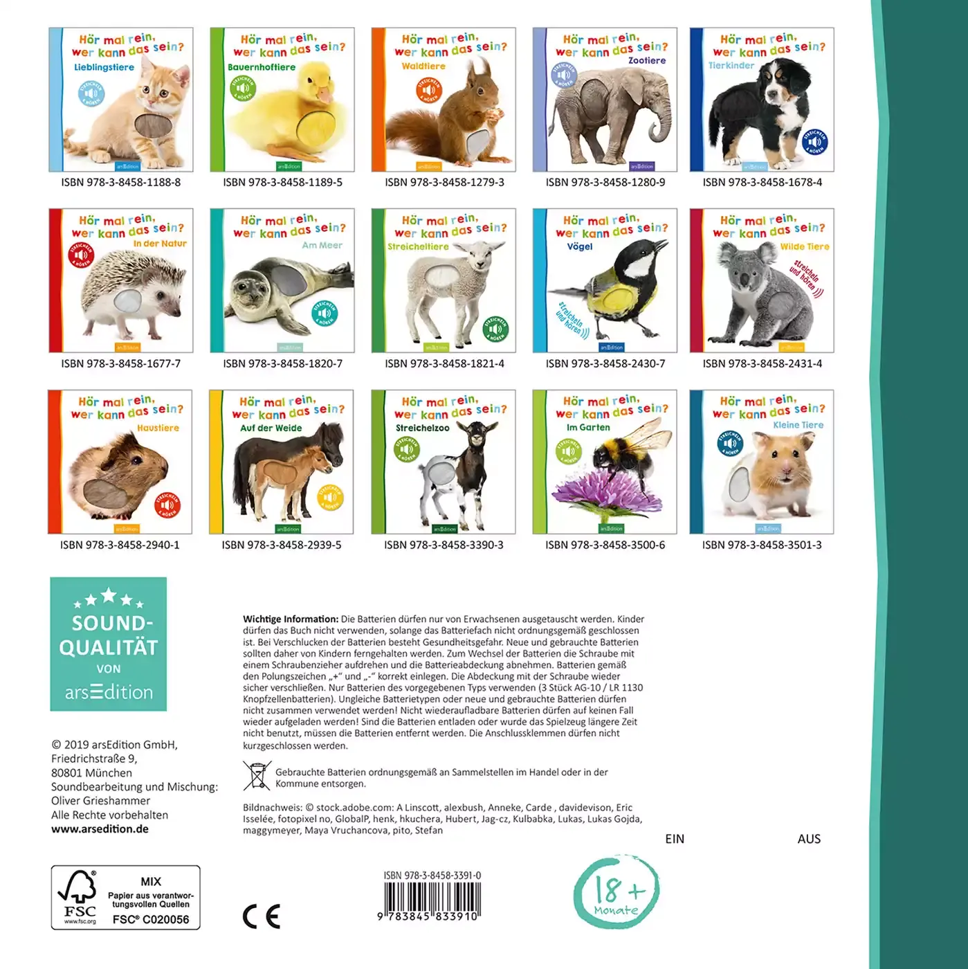 Hör mal rein, wer kann das sein? Tierbabys - Jamouz