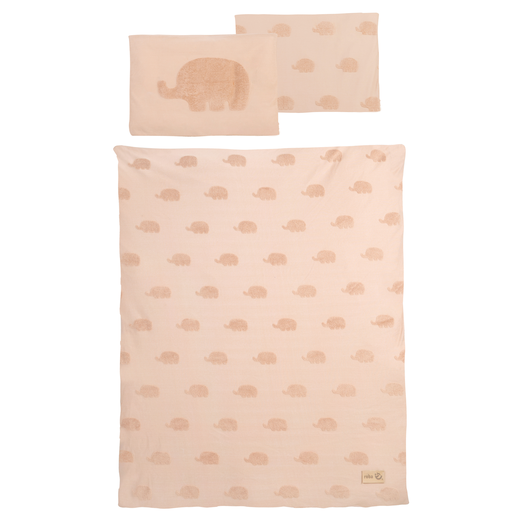 Bettwäsche Lil' Elephant Earth Brown 100x135cm - Jamouz
