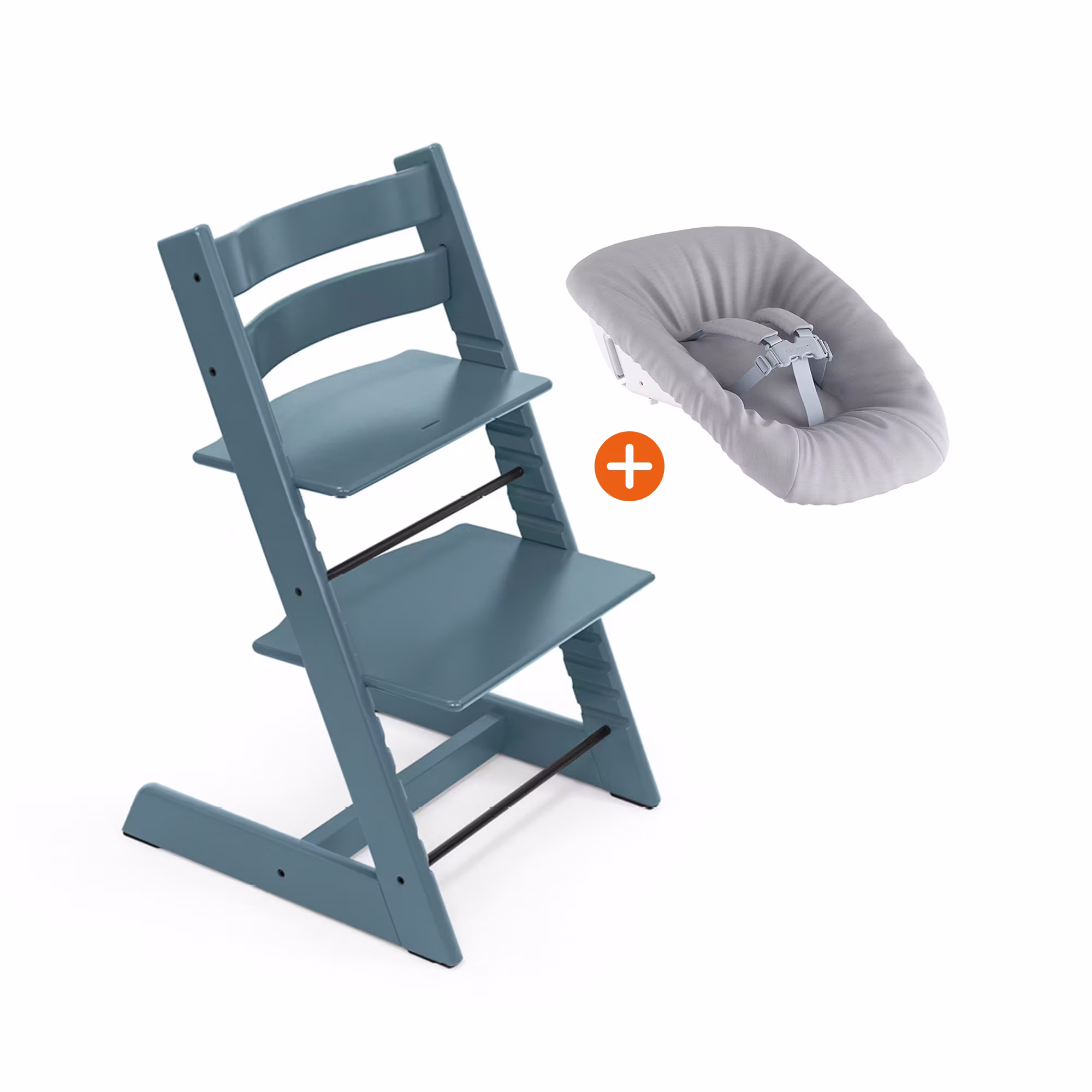 Set Tripp Trapp® Hazy Grey mit Newborn Set - Jamouz