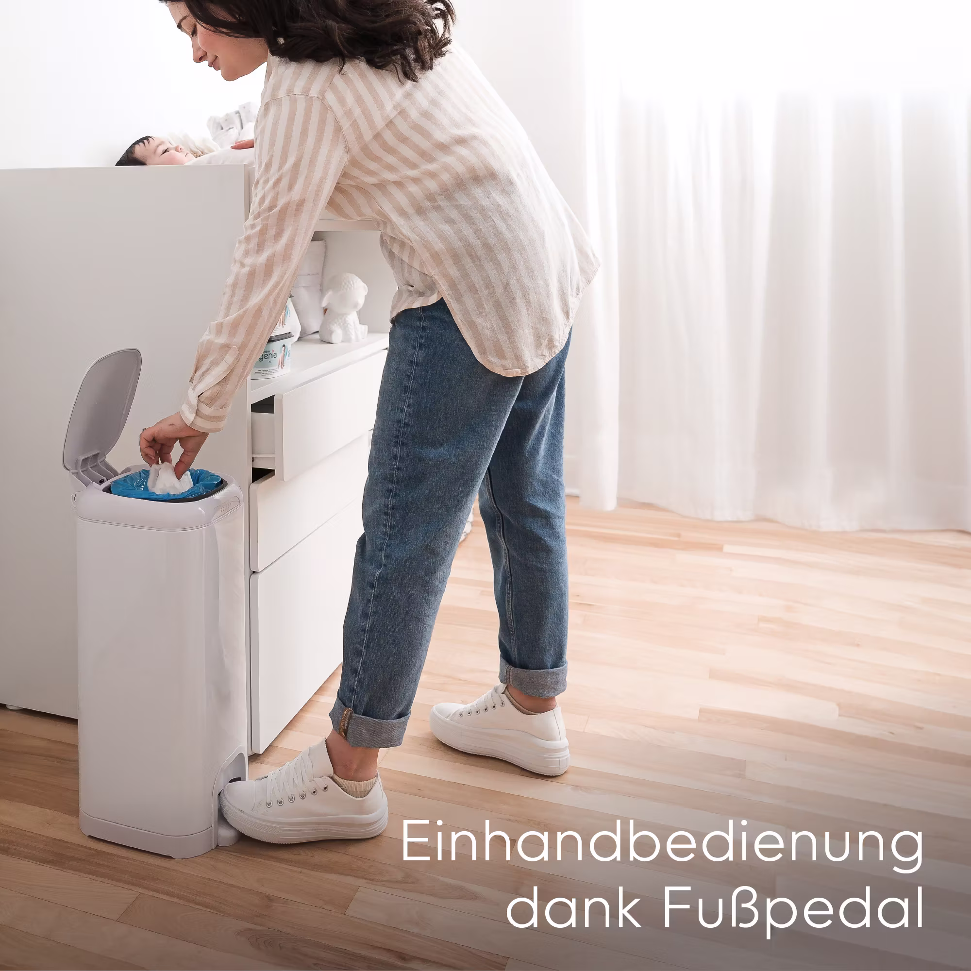 Diaper Genie Windeleimer Select Lilly White - Jamouz