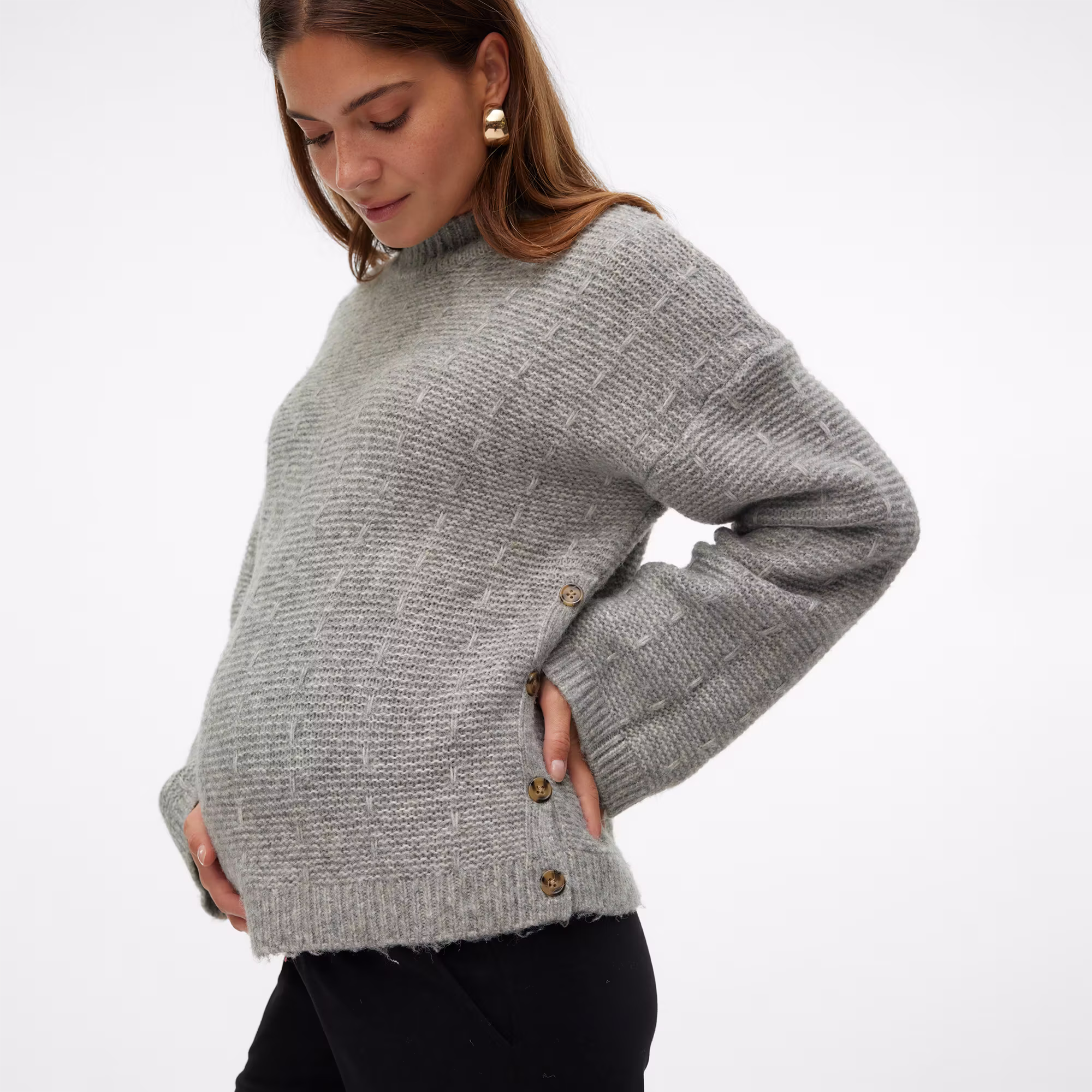 Strickpullover Medium Grey Melange - Jamouz
