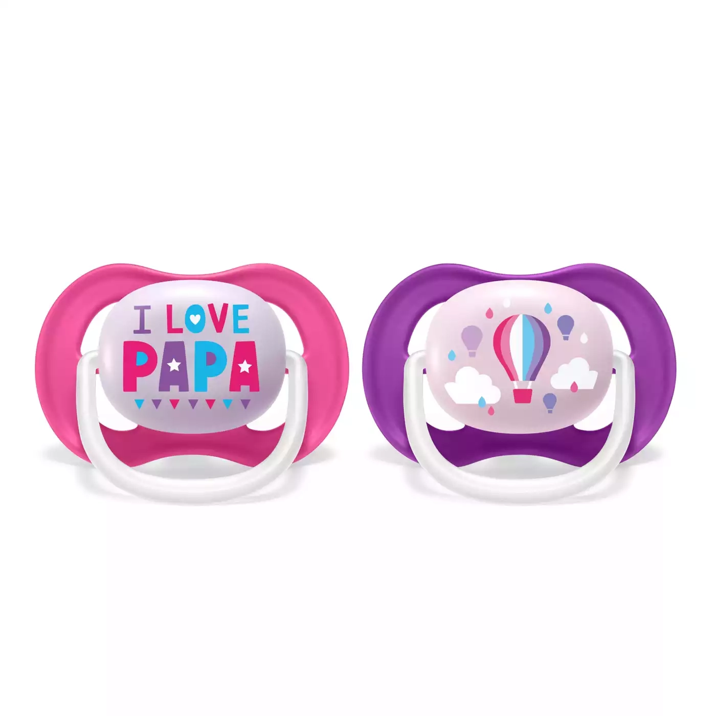 Beruhigungssauger Ultra Air 6-18 Monate Happy Girl - Papa Ballon SCF080/04 - Jamouz