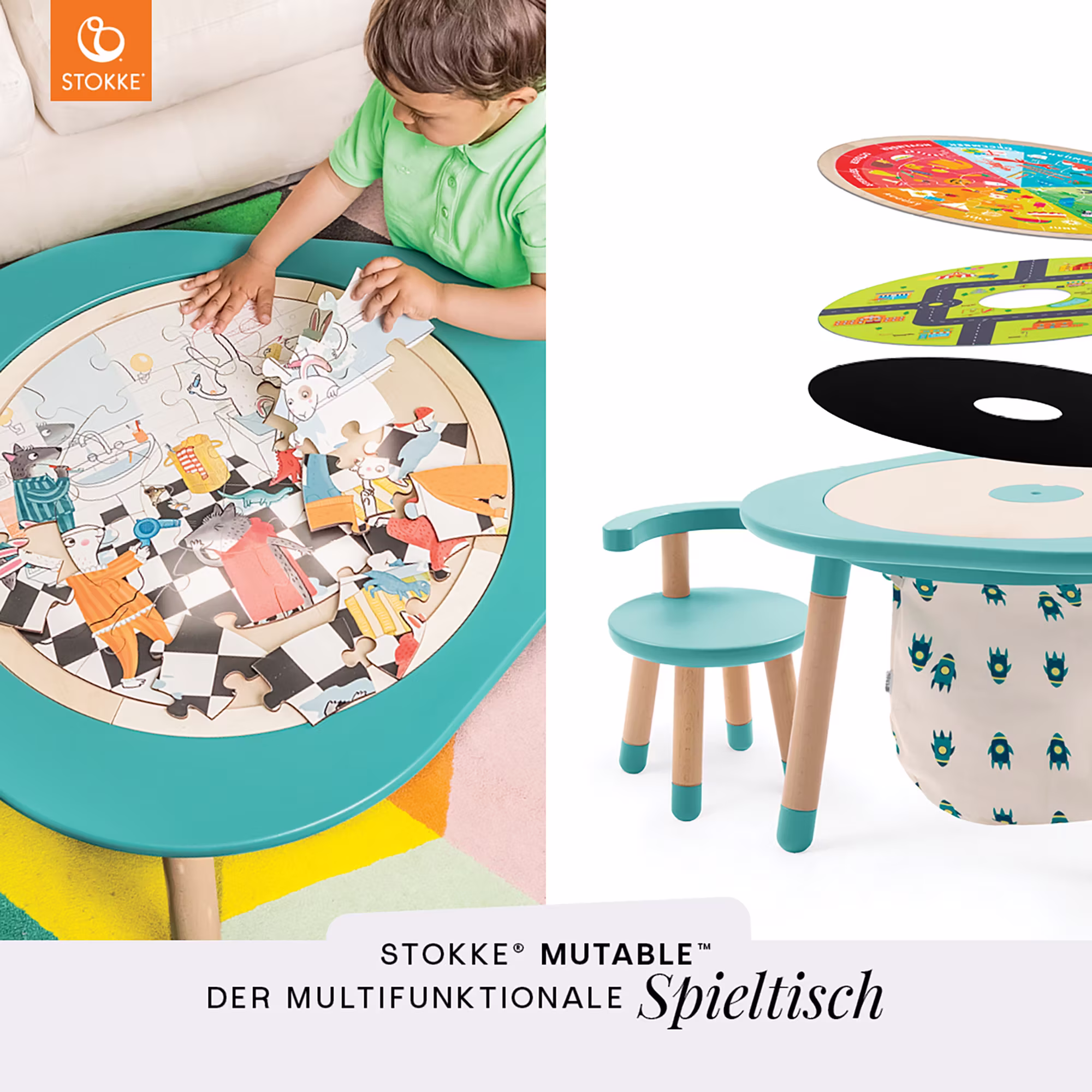 MuTable Mint inkl. 4 Spielplatten und 7 Aktivitäten - Jamouz