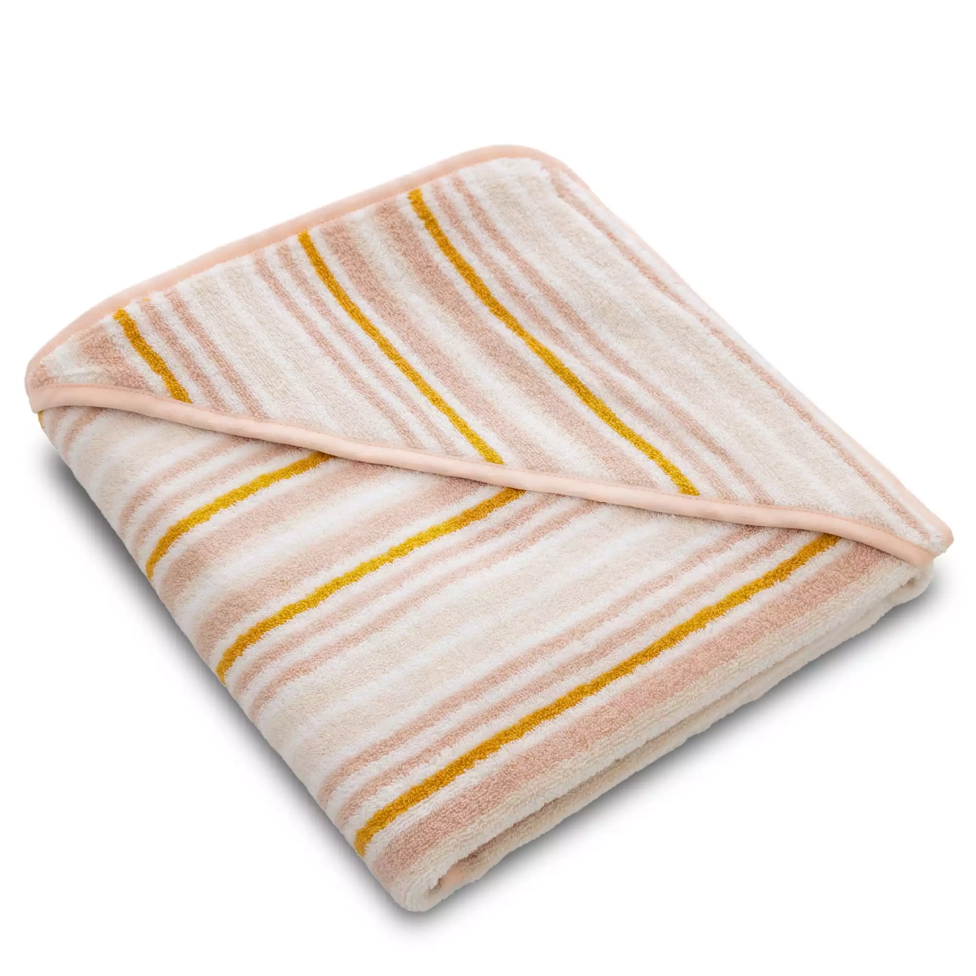 Kapuzentuch Striped natur/ hellrosa - Jamouz