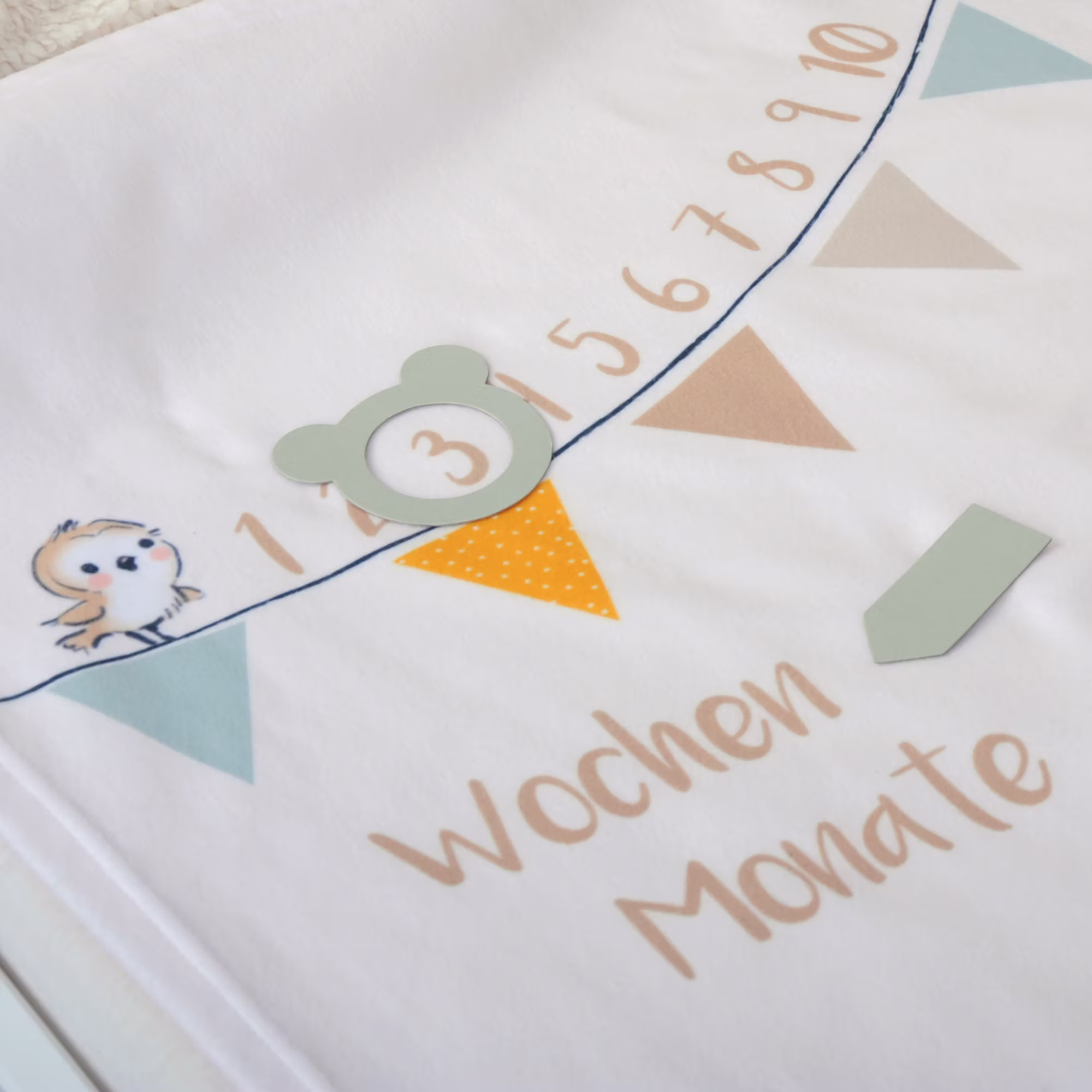 Meilensteindecke-Softpeach Waldtiere - Jamouz