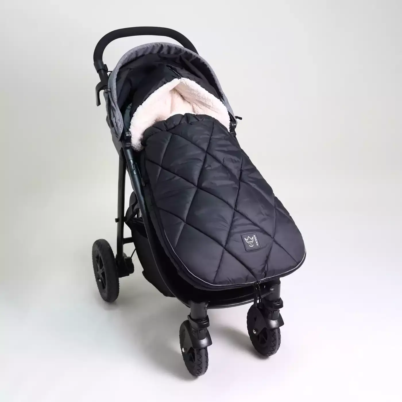 Fußsack XL Too Black / Creme - Jamouz