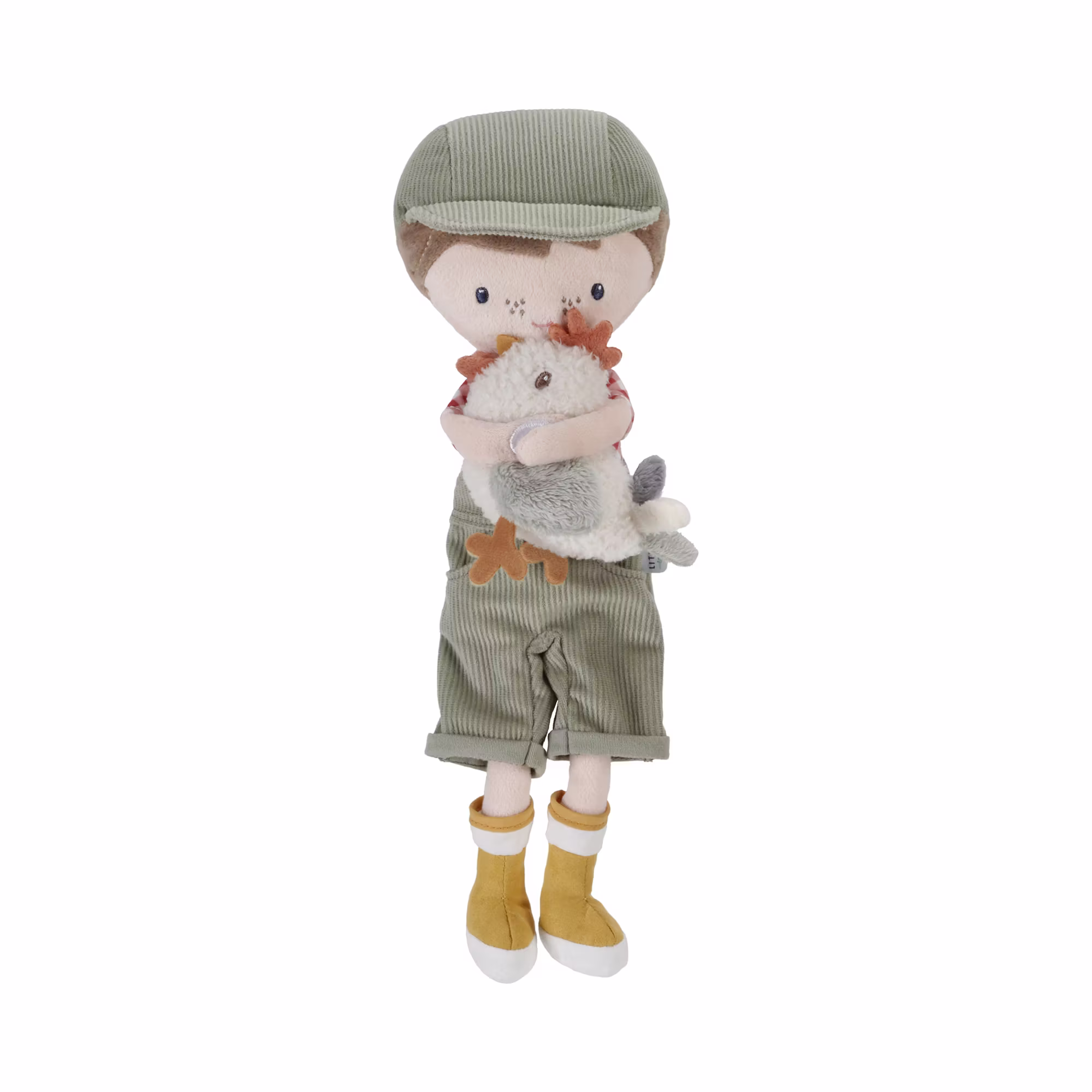 Kuschelpuppe Bauer Jim mit Huhn - Jamouz