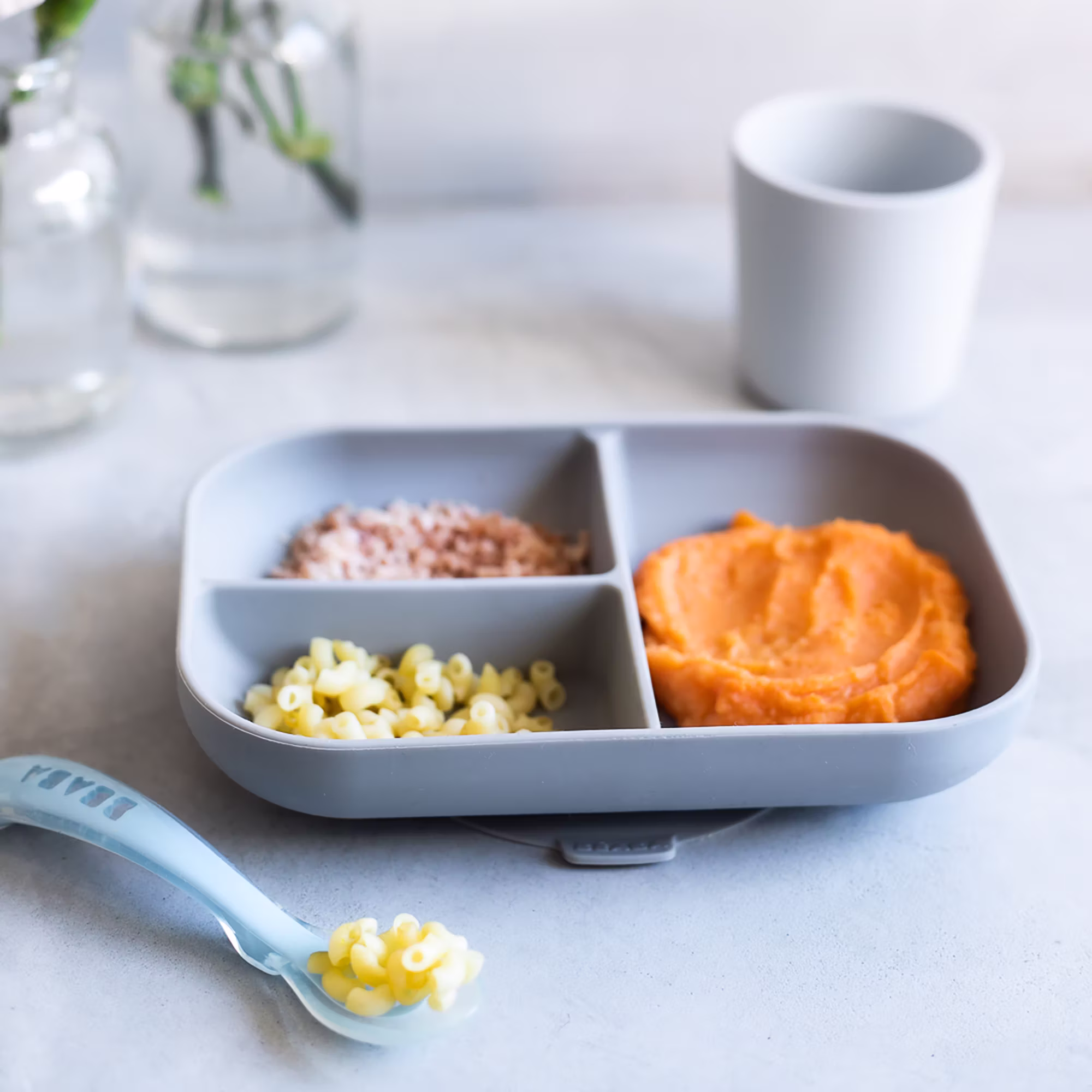 Geteilter Silikonteller & Löffel - Jamouz