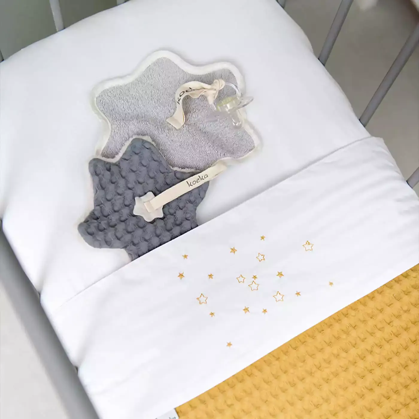 Babydecke Antwerp ochre silver grey - Jamouz