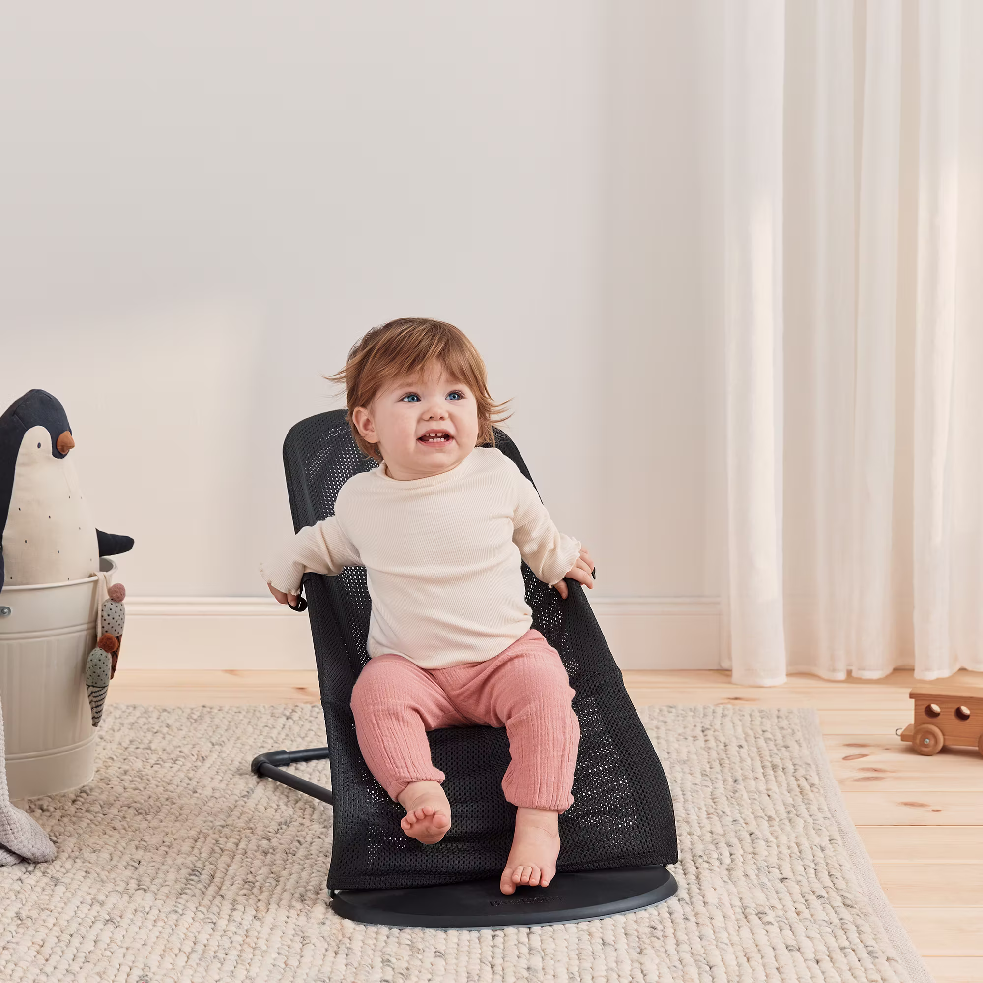 Babywippe Bliss Mesh Grey - Jamouz