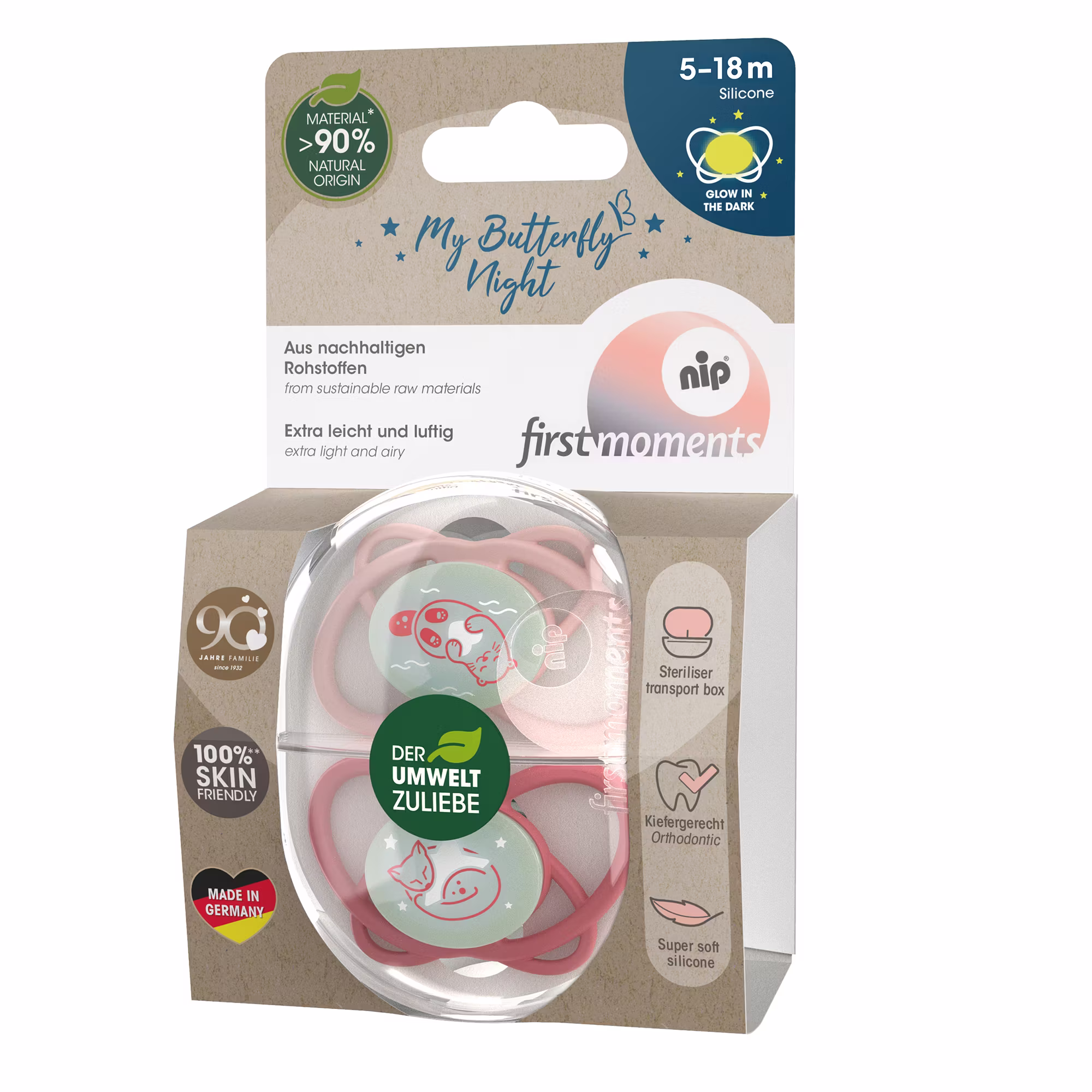 Beruhigungssauger My Butterfly Night 5 - 18 Monate - Jamouz