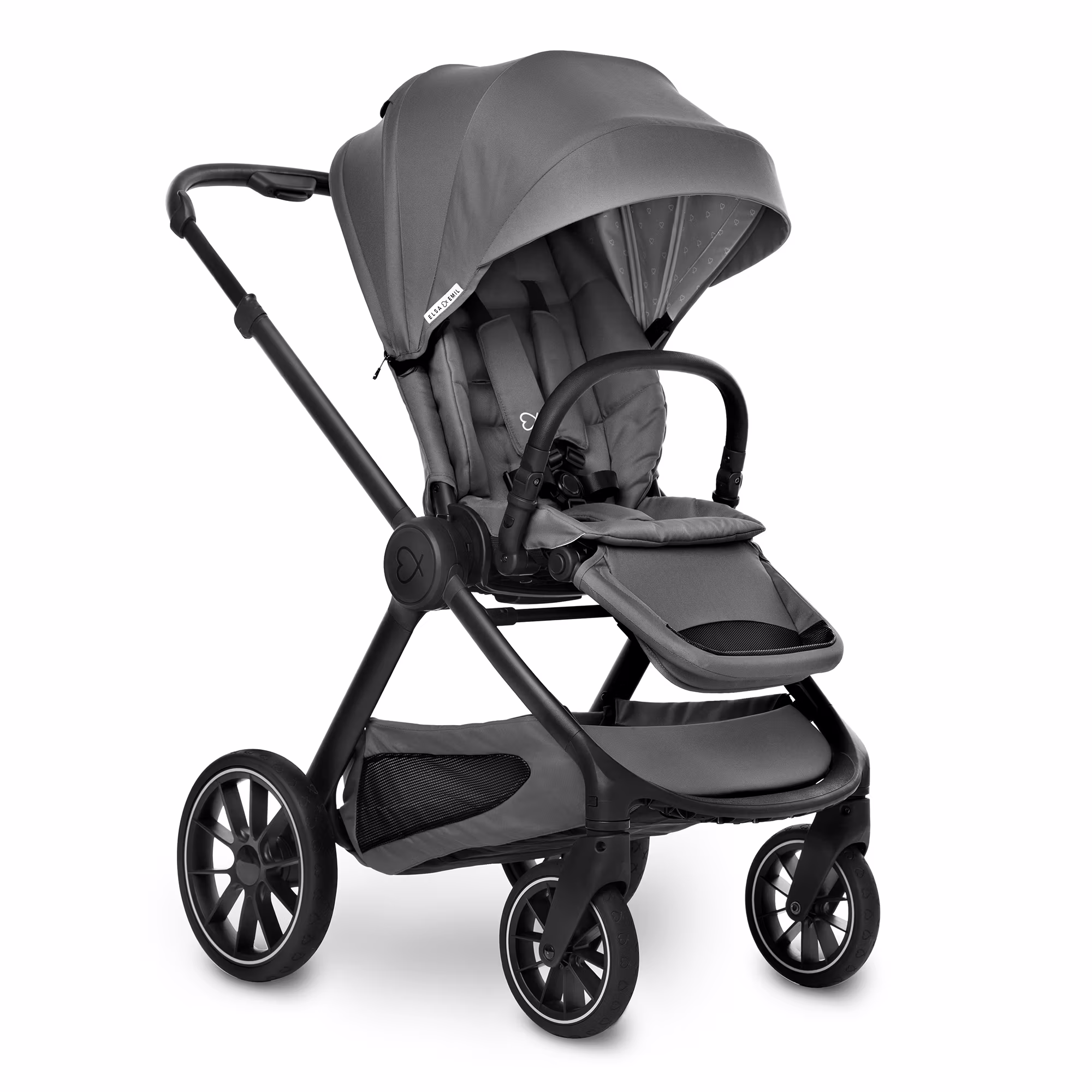 Set ELSA & EMIL Kinderwagen Krokodilgrün mit Organizer - Jamouz