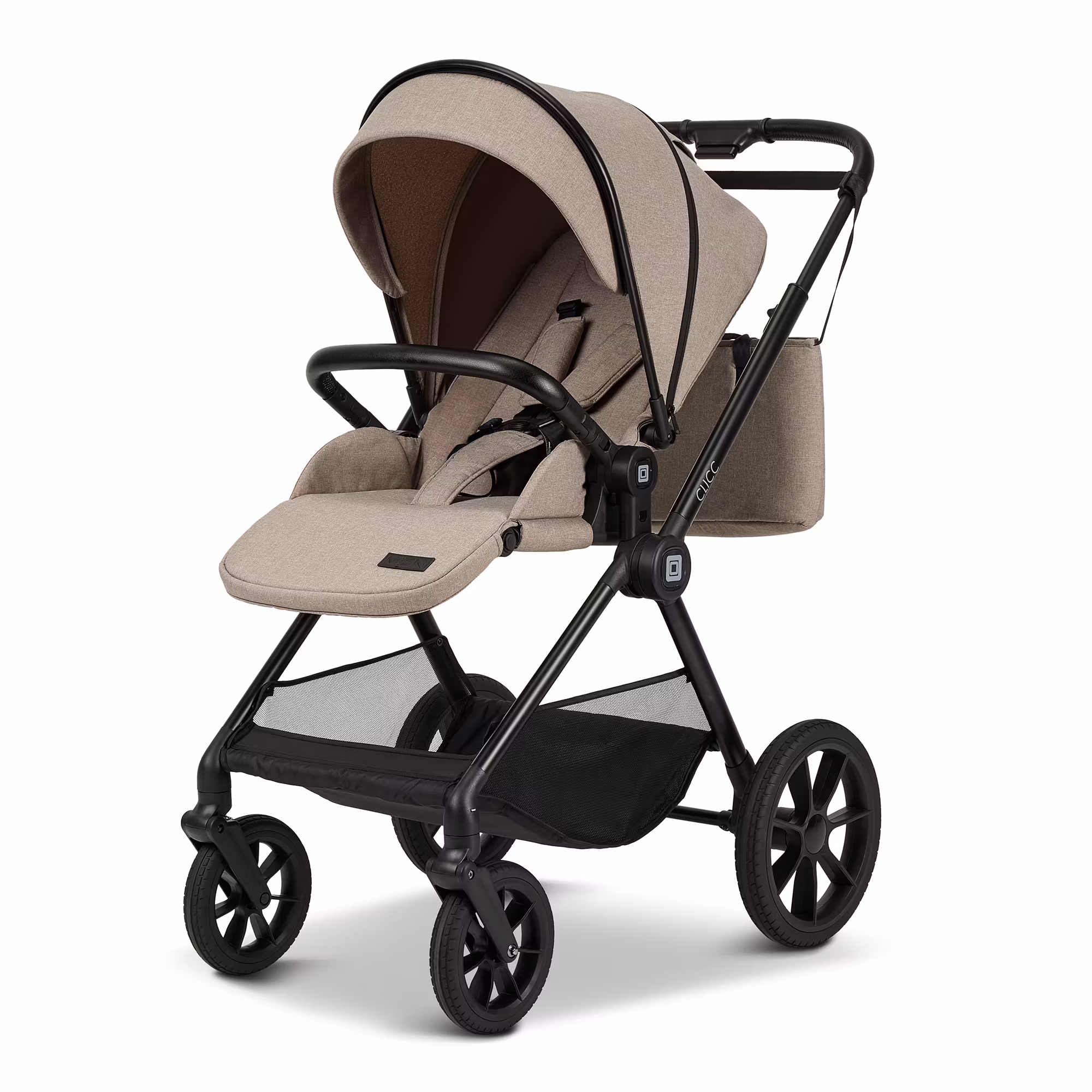 CLICC Set Black Melange mit Babyschale Cosmo - Jamouz