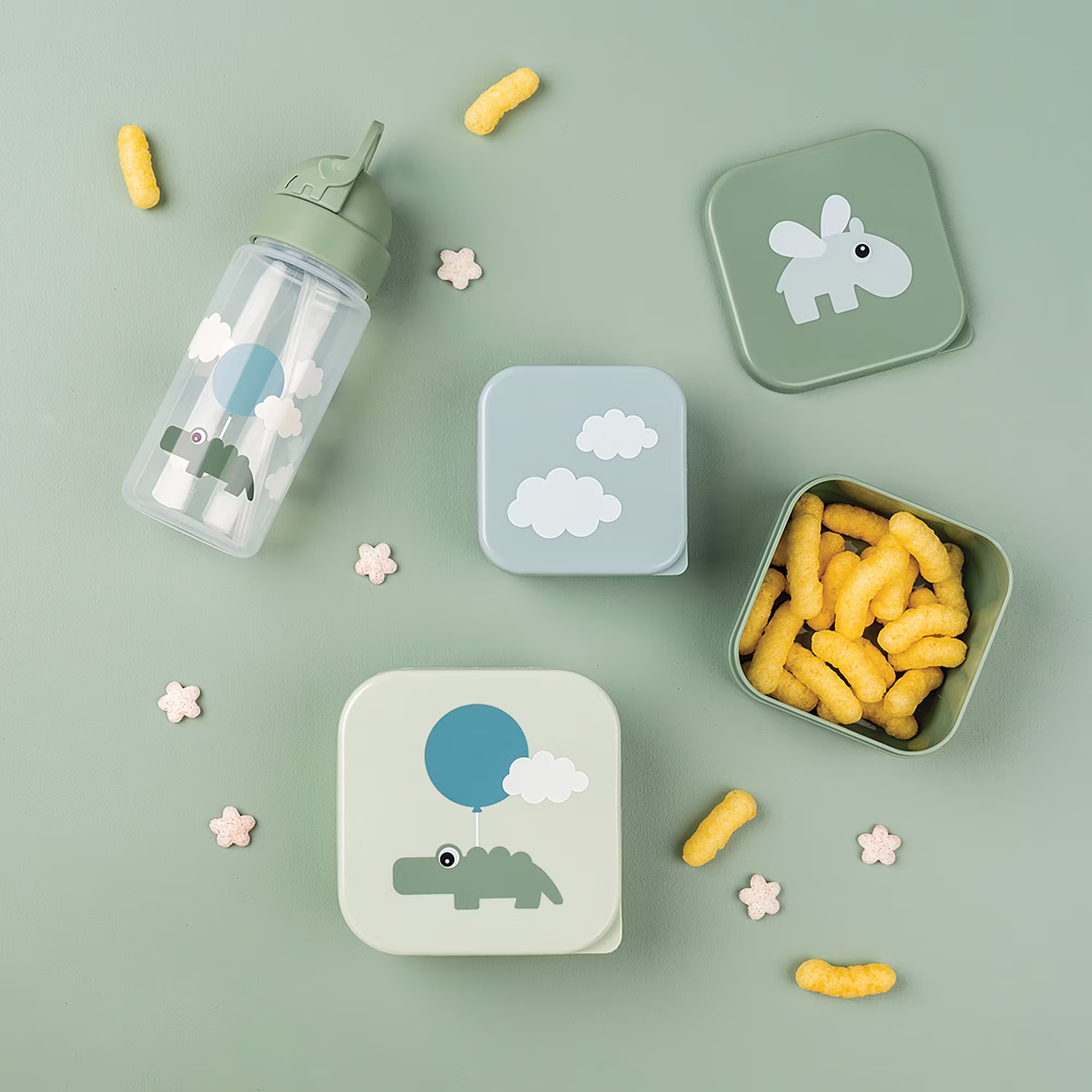 Trinkflsche Green Happy Clouds - Jamouz