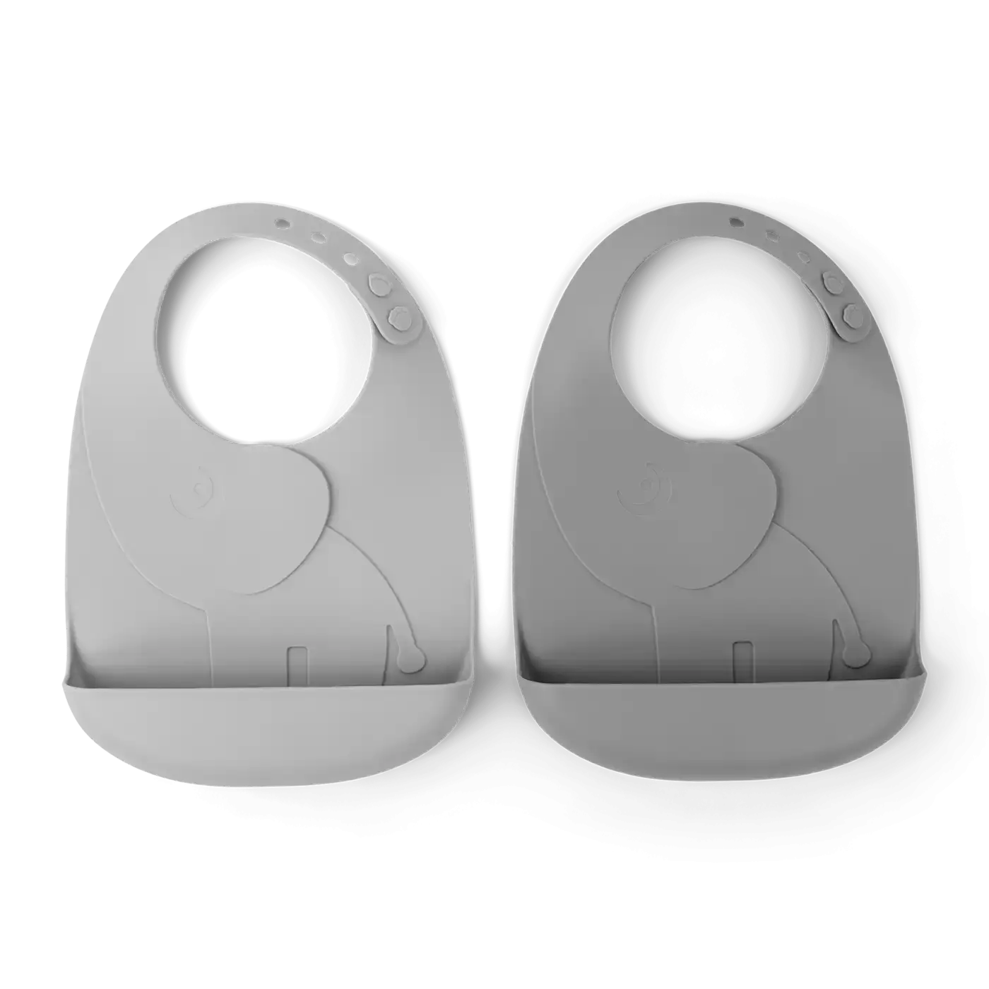 2er-Set Silikon-Lätzchen Peekaboo Elphee Puder - Jamouz